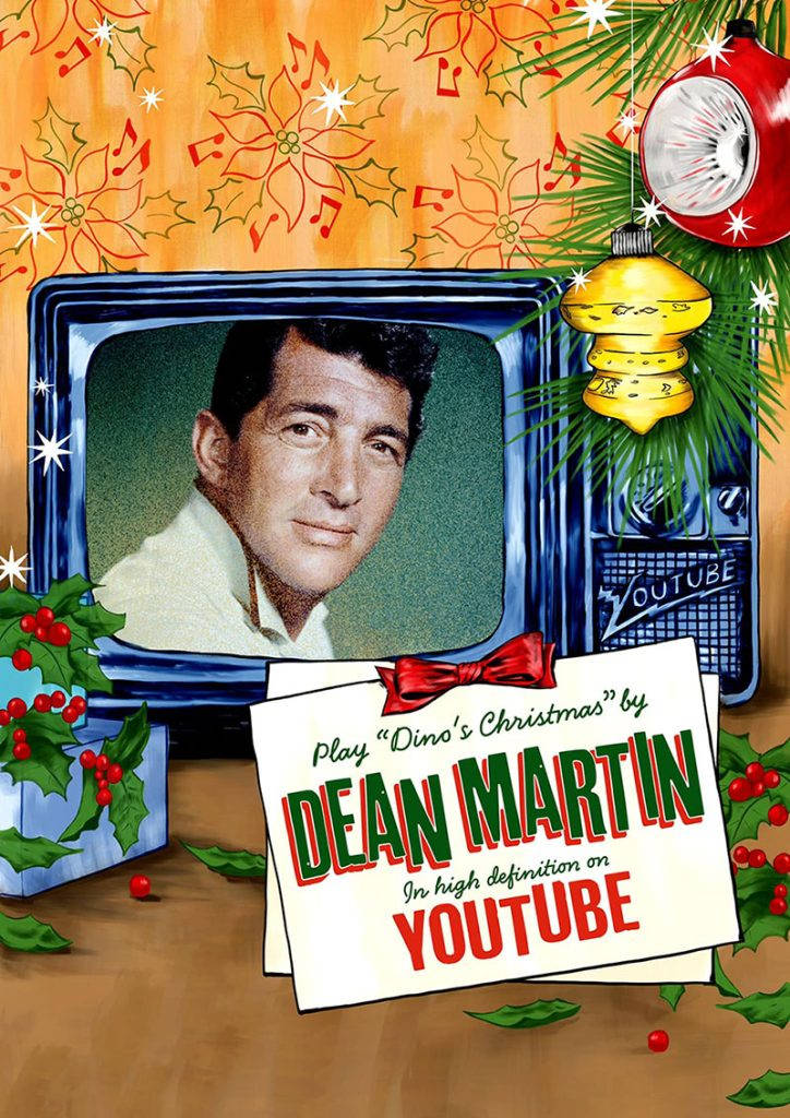 Captivating Digital Artwork Of Singer Dean Martin Background