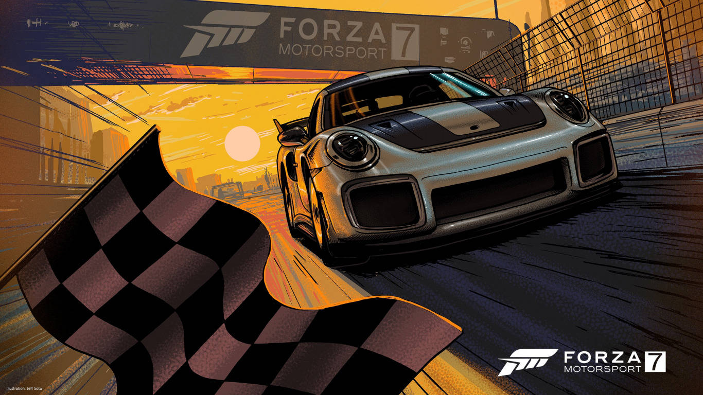 Captivating Finish Line - Forza Motorsport 7 Background