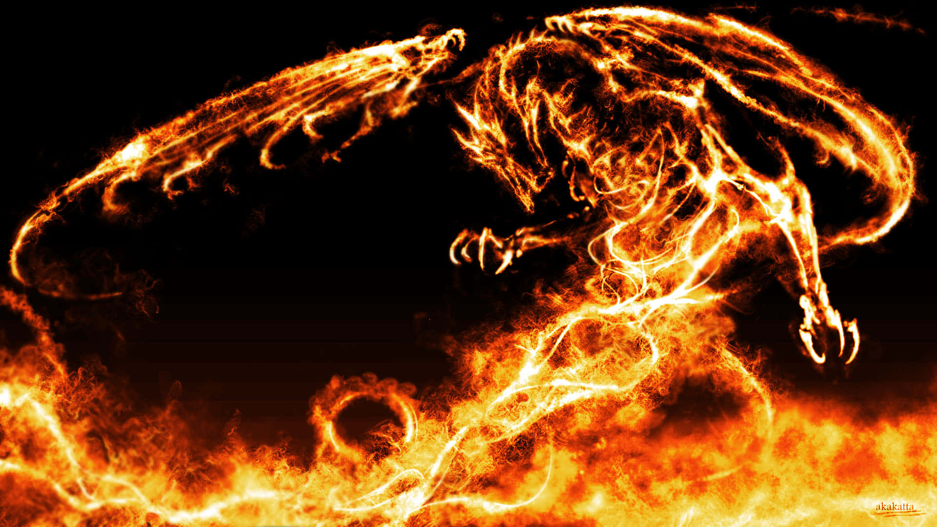 Captivating Flames: A Dance Of Passion And Power Background