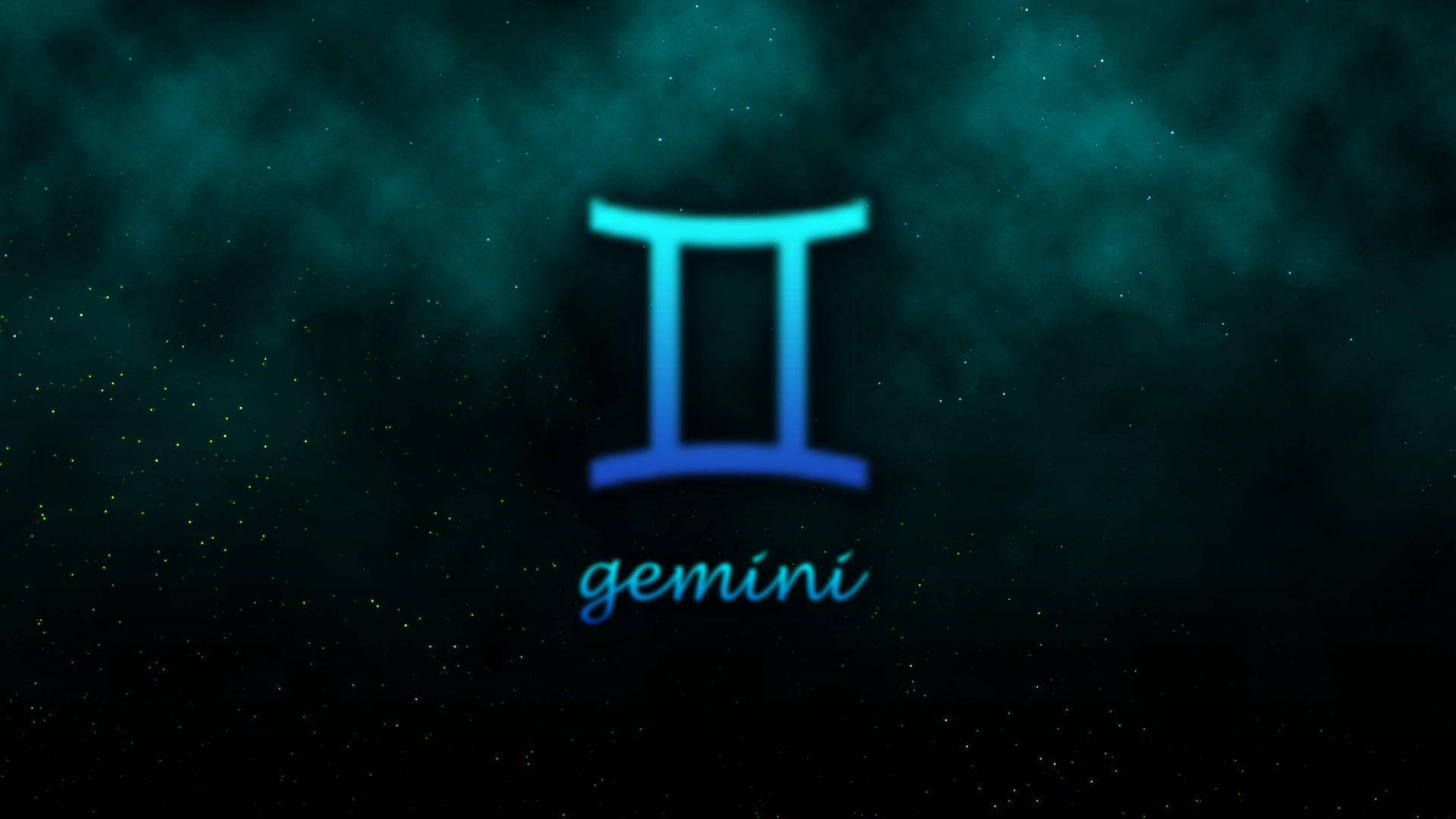 Captivating Gemini Zodiac Icon Background
