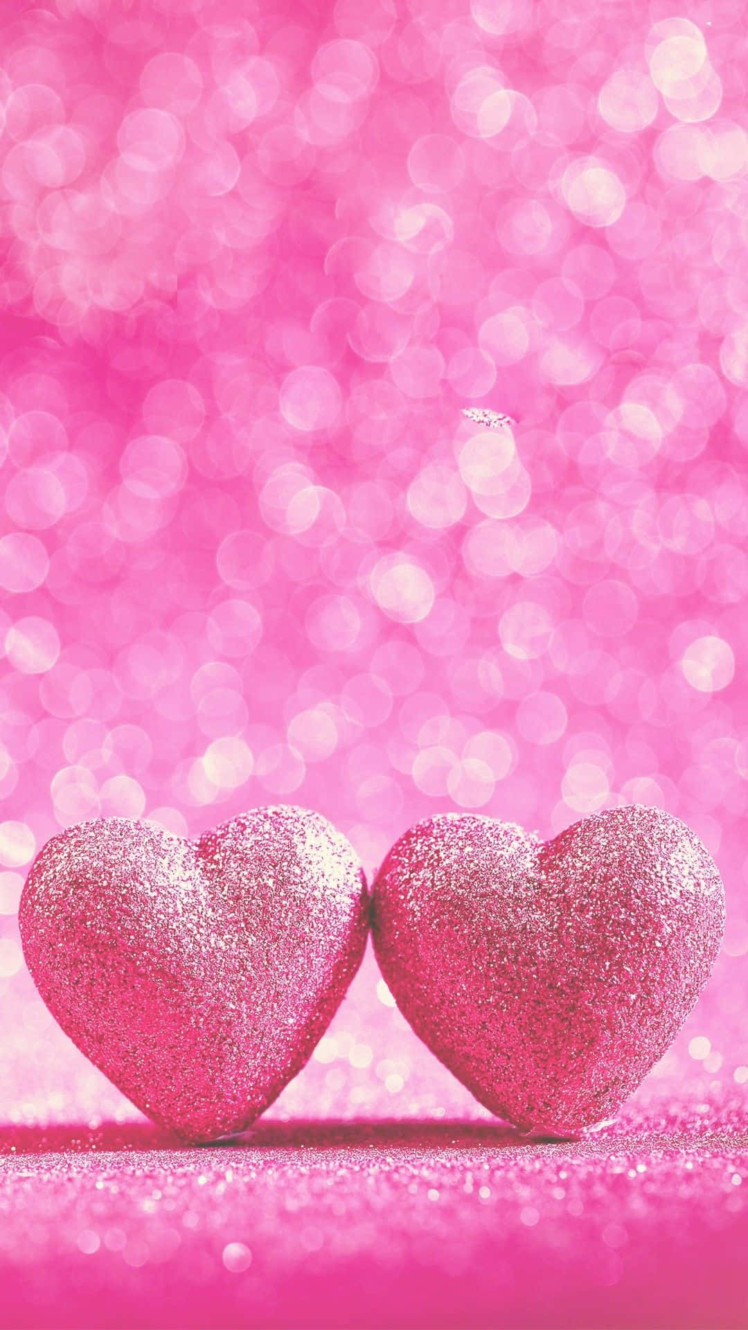 Captivating Glitter Pink Hearts
