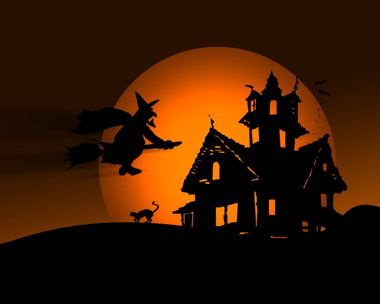 Captivating Halloween-themed Laptop Screen Background