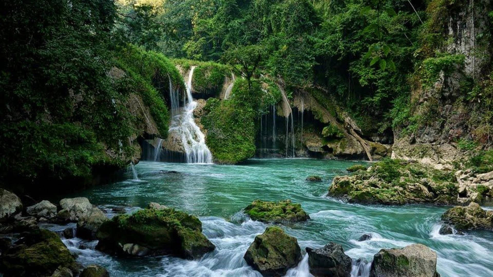Captivating Hd View Of Semuc Champey Waterfall