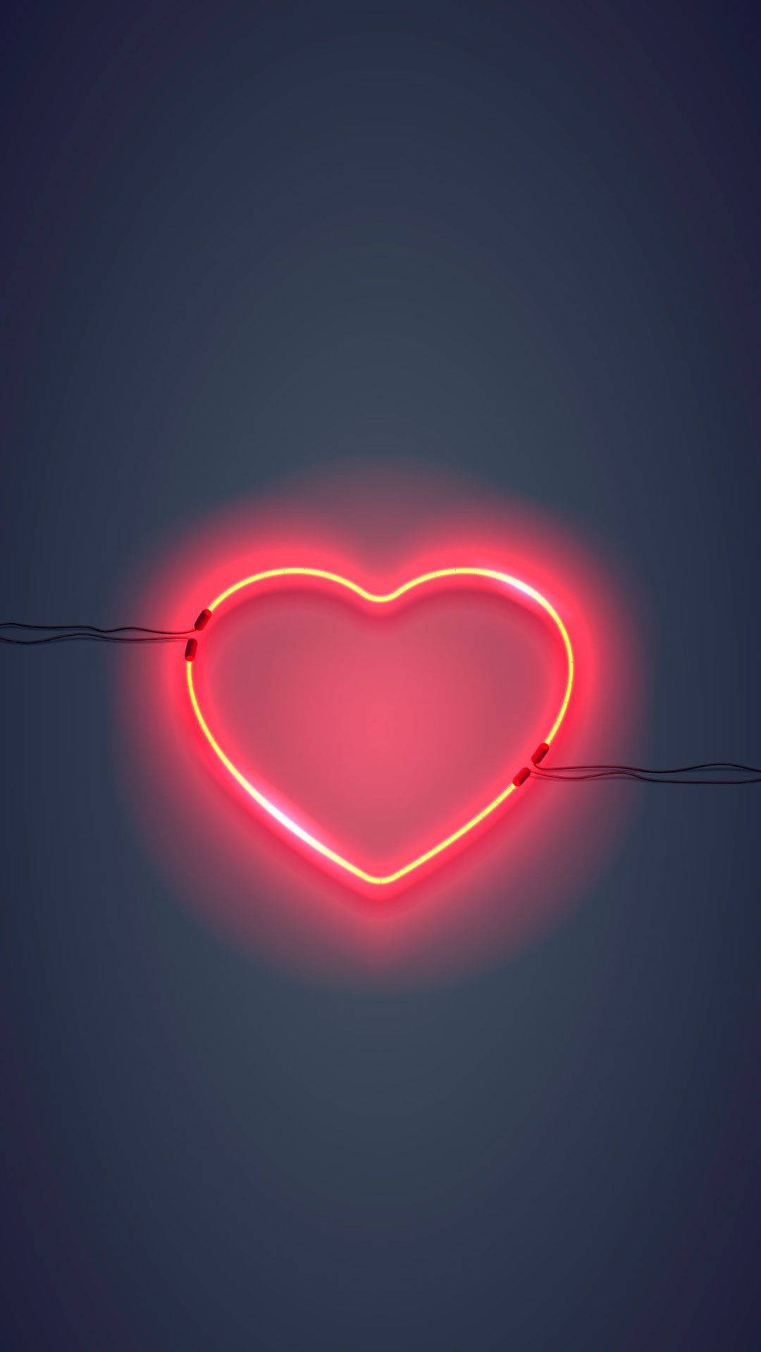 Captivating Heart Aesthetics On An Iphone Display Background