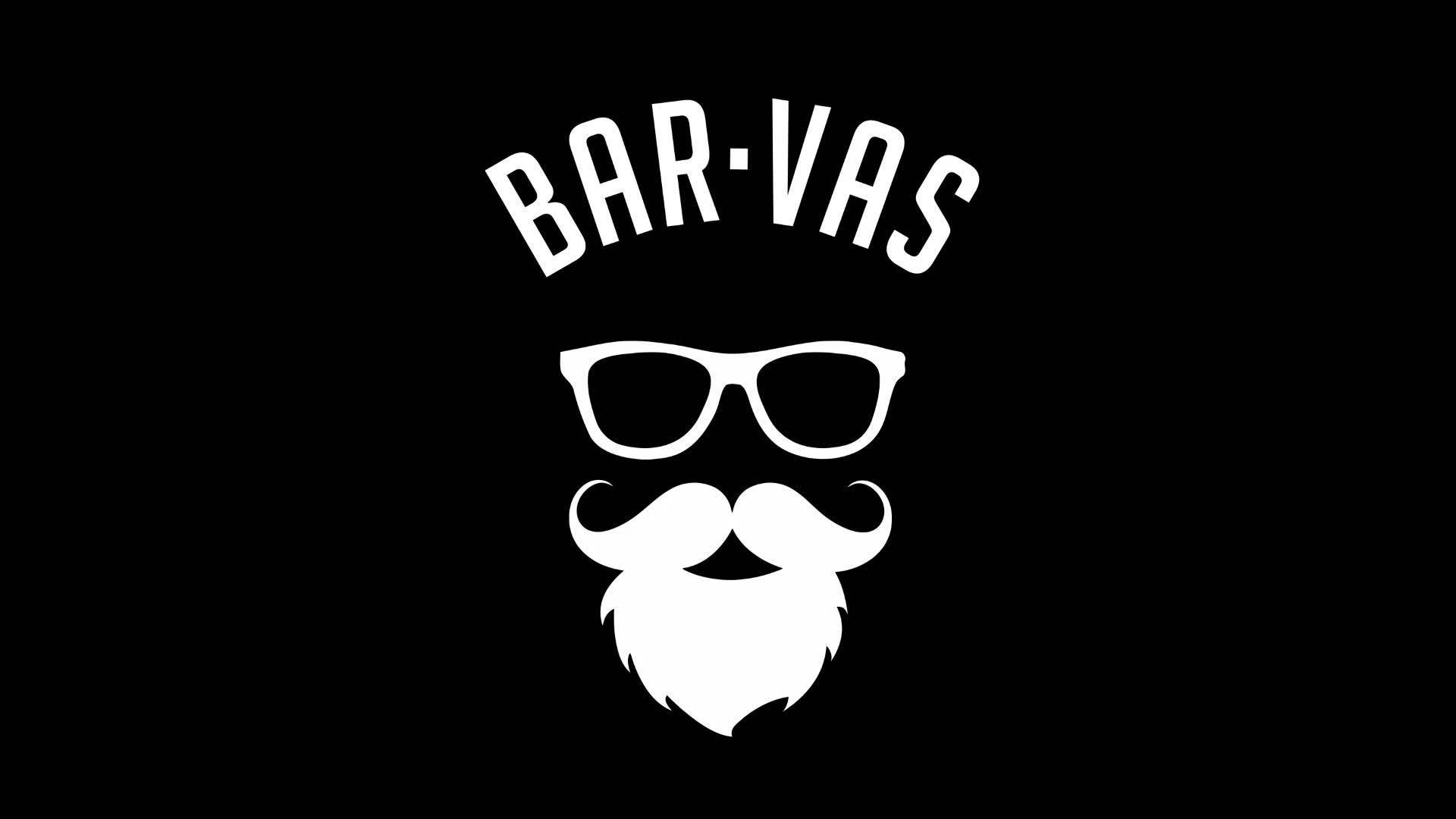 Captivating Hipster Bar Beard Logo Background