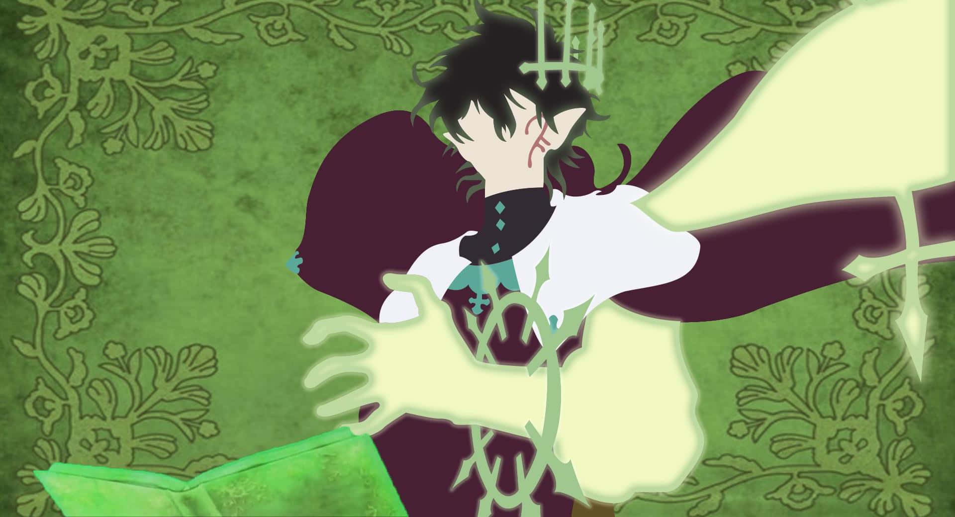 Captivating Image Of Black Clover's Yuno In Full Action Background