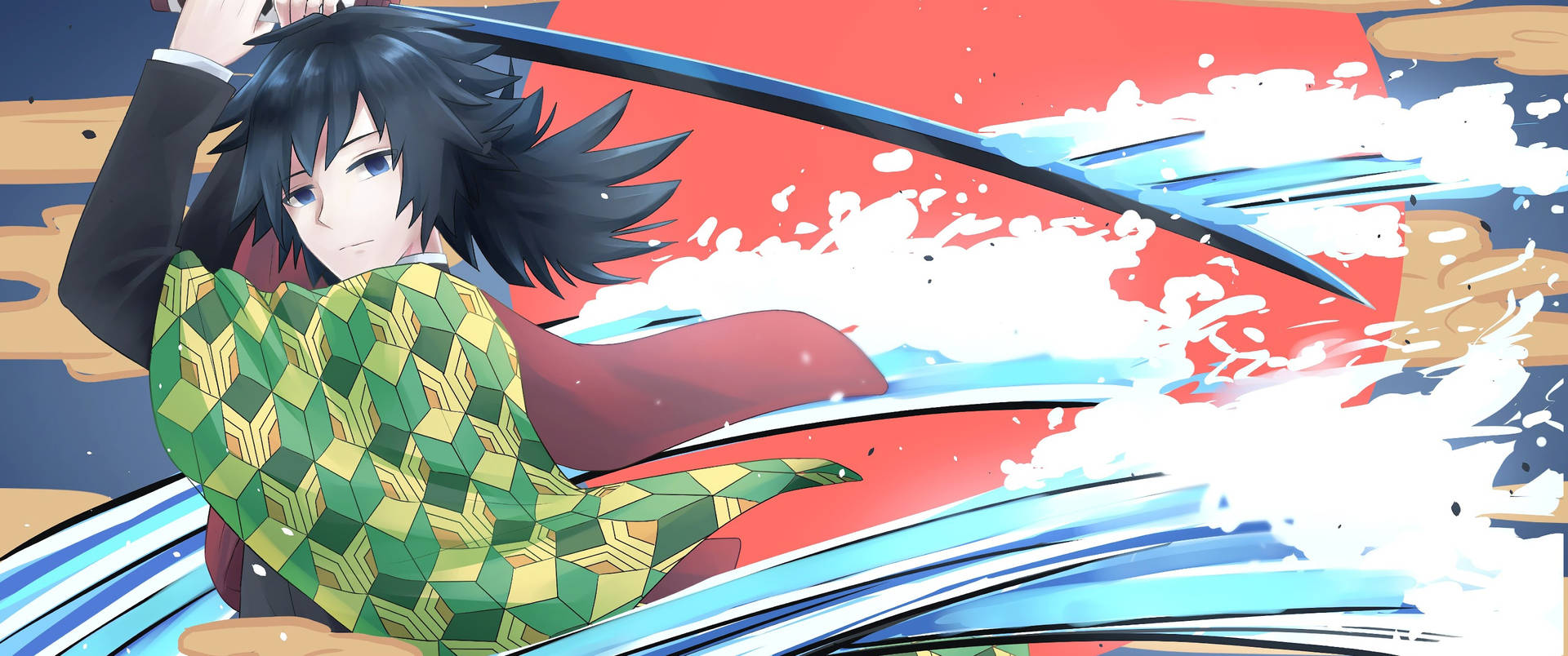 Captivating Image Of Giyu Tomioka As A Sharp-edged Samurai Background