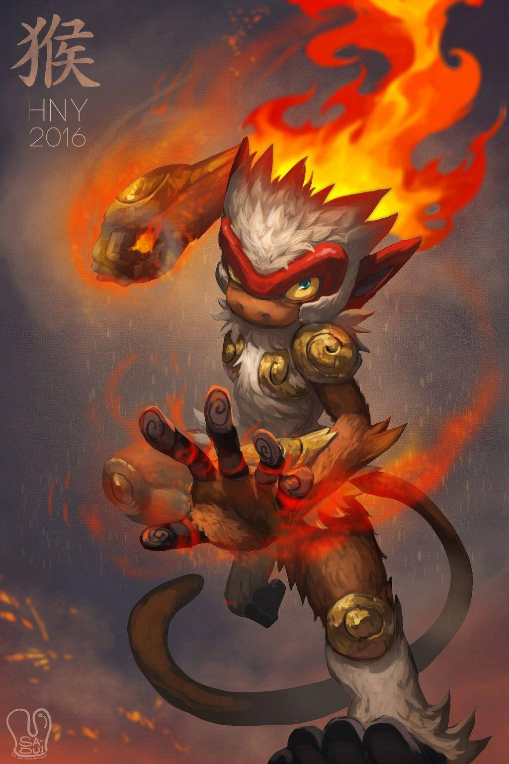 Captivating Infernape In Battle Mode Background