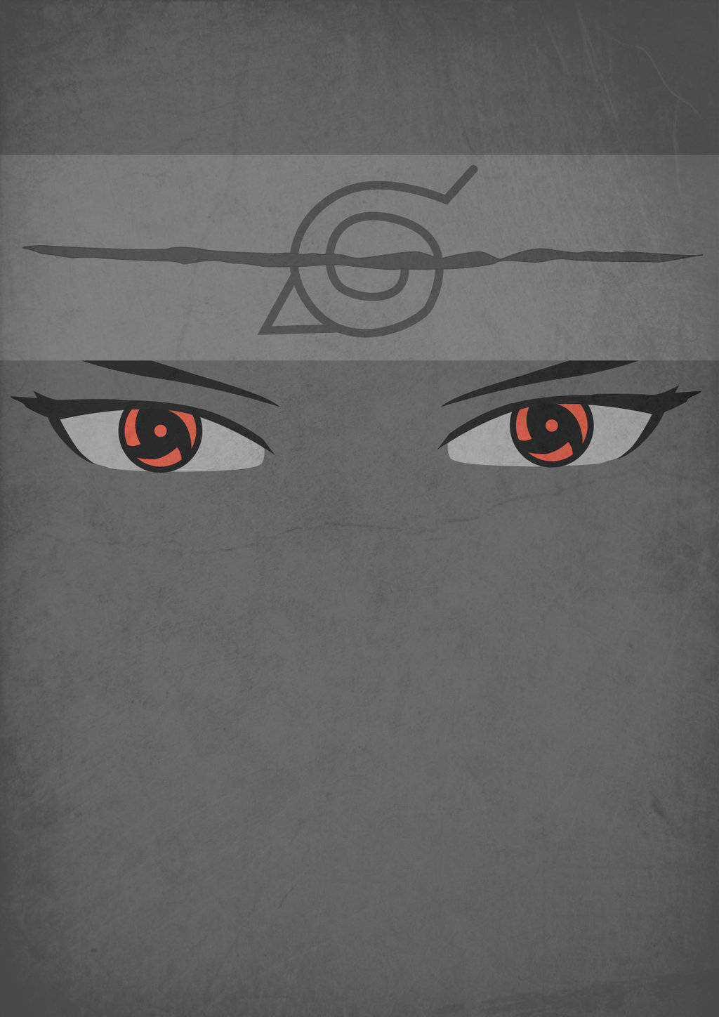 Captivating Itachi Uchiha Eyes On Grey Background
