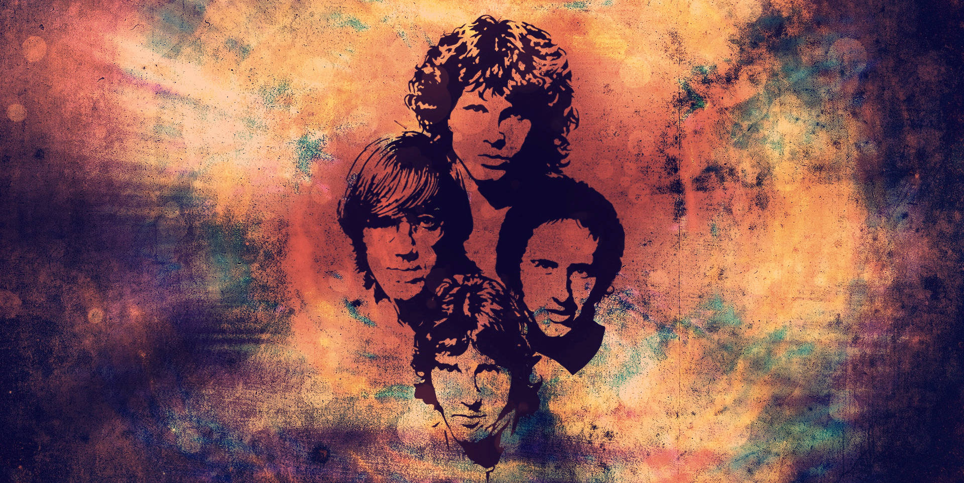 Captivating Jim Morrison Grunge Art Background