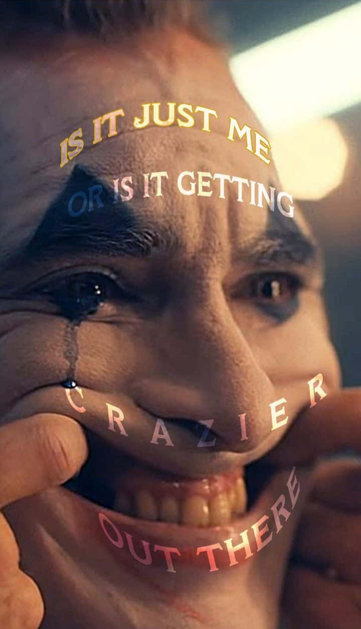 Captivating Joker Poster Close Up Shot Background