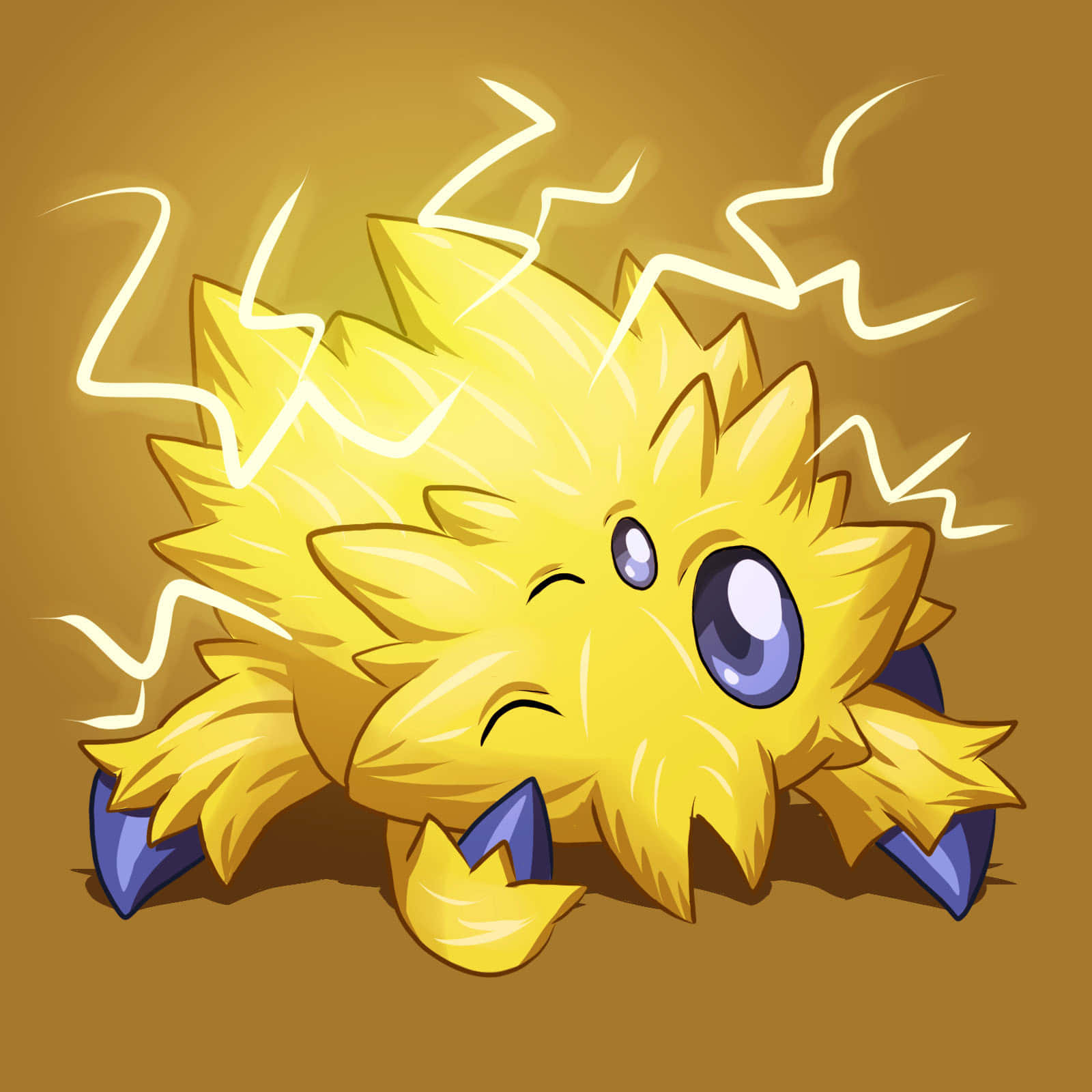 Captivating Joltik Displaying Electric Powers Background
