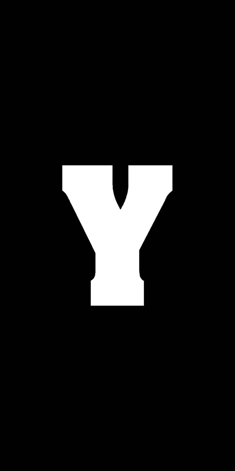 Captivating Letter Y In White On Black Background