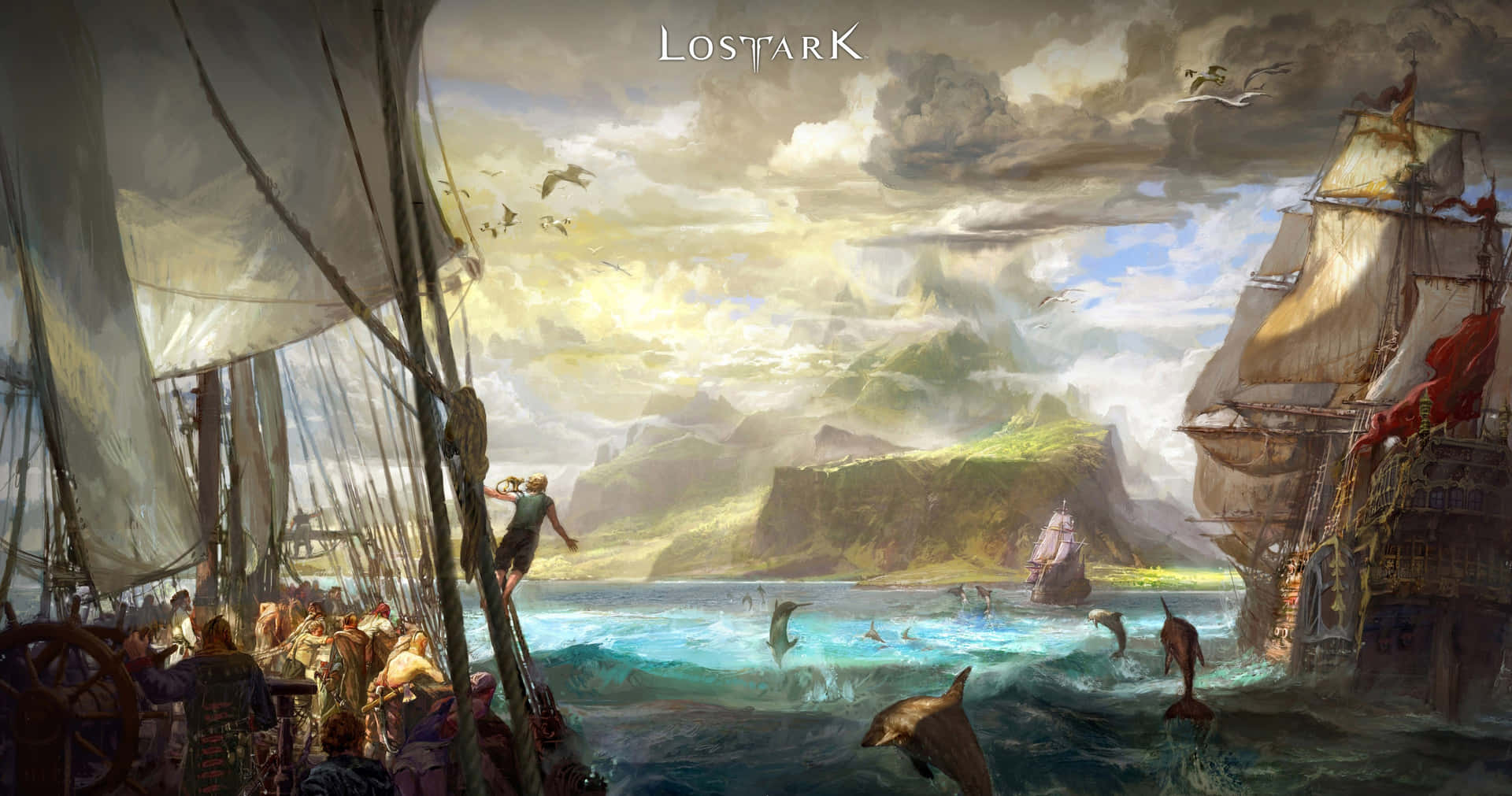 Captivating Lost Ark Game Action Scene Background