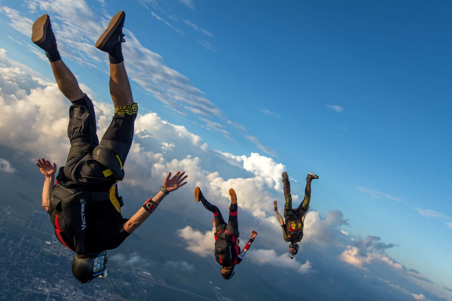 Captivating Moment Of Exhilarating Freefall Background