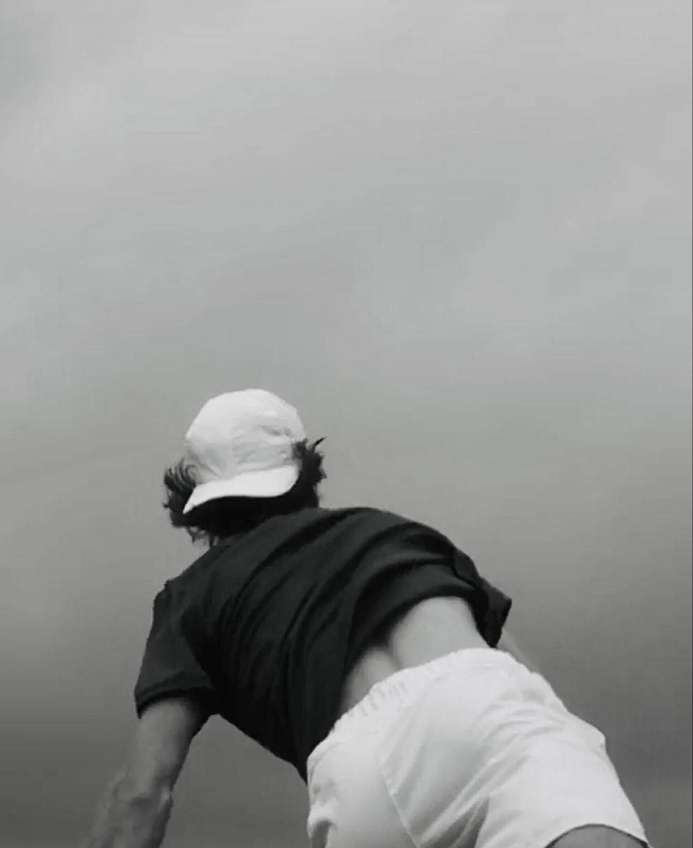 Captivating Monochrome Shot Of Tennis Prodigy Andrey Rublev Background