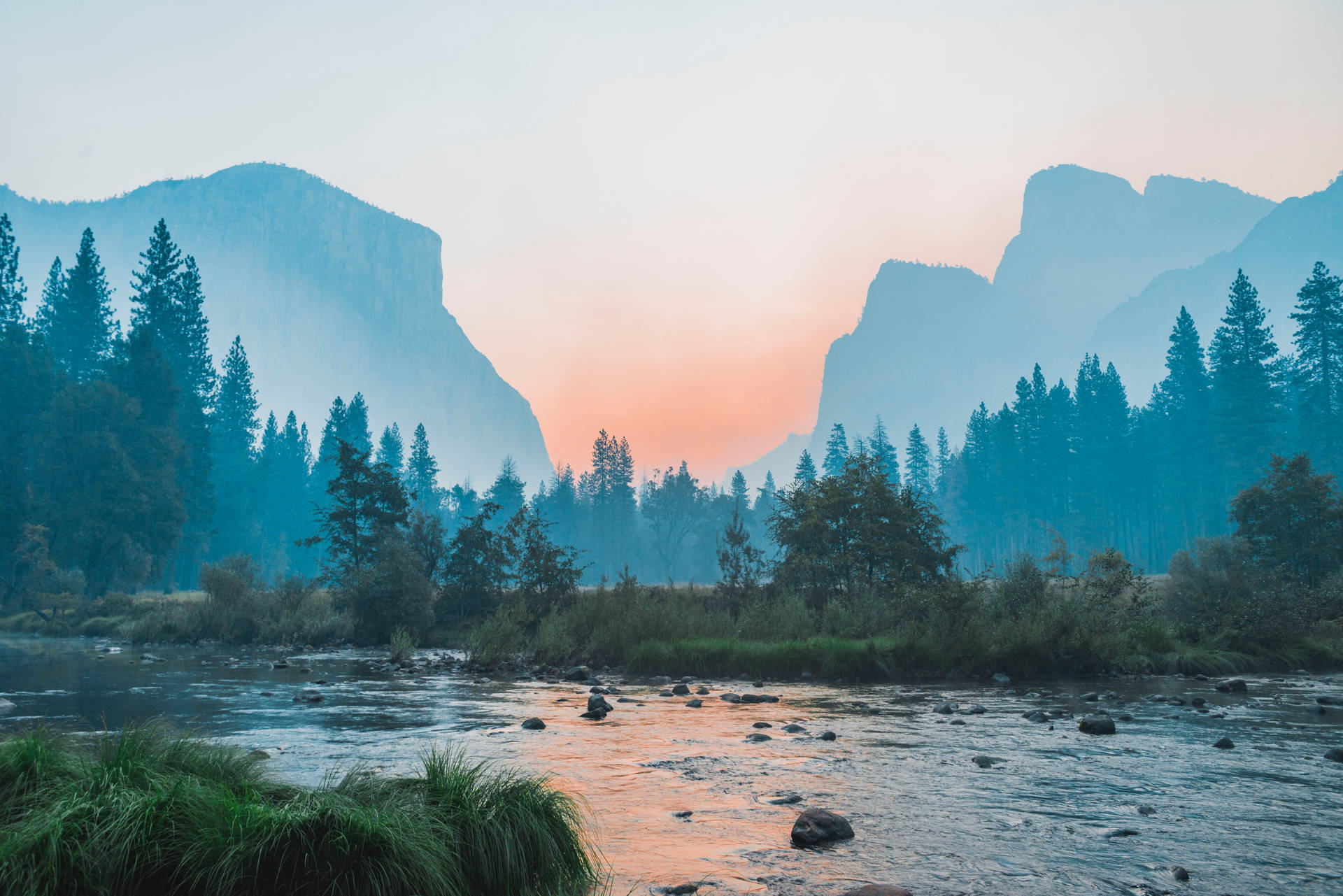 Captivating Mountain River Landscape In Hd Background