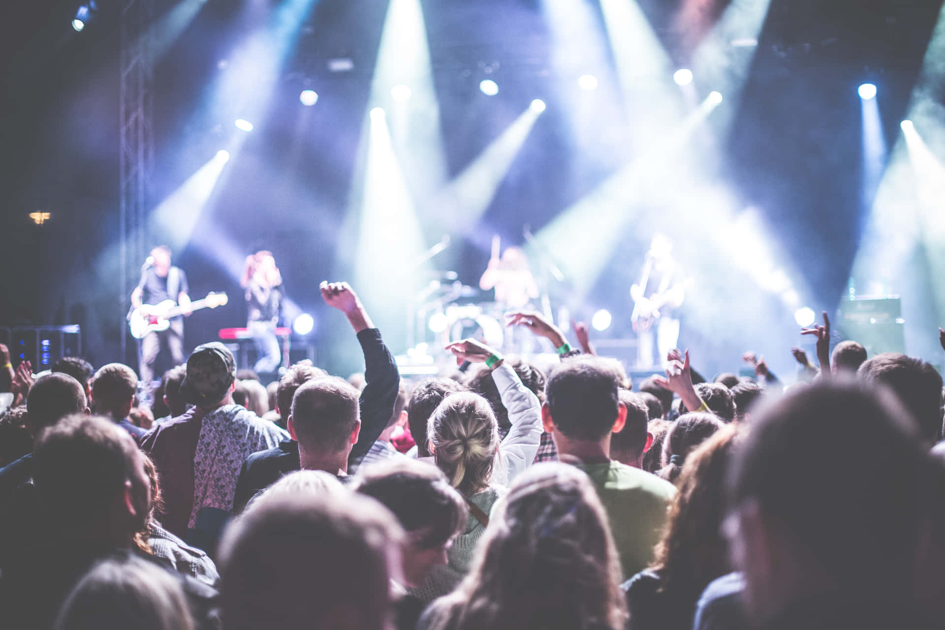 Captivating Music Festival Crowd Background