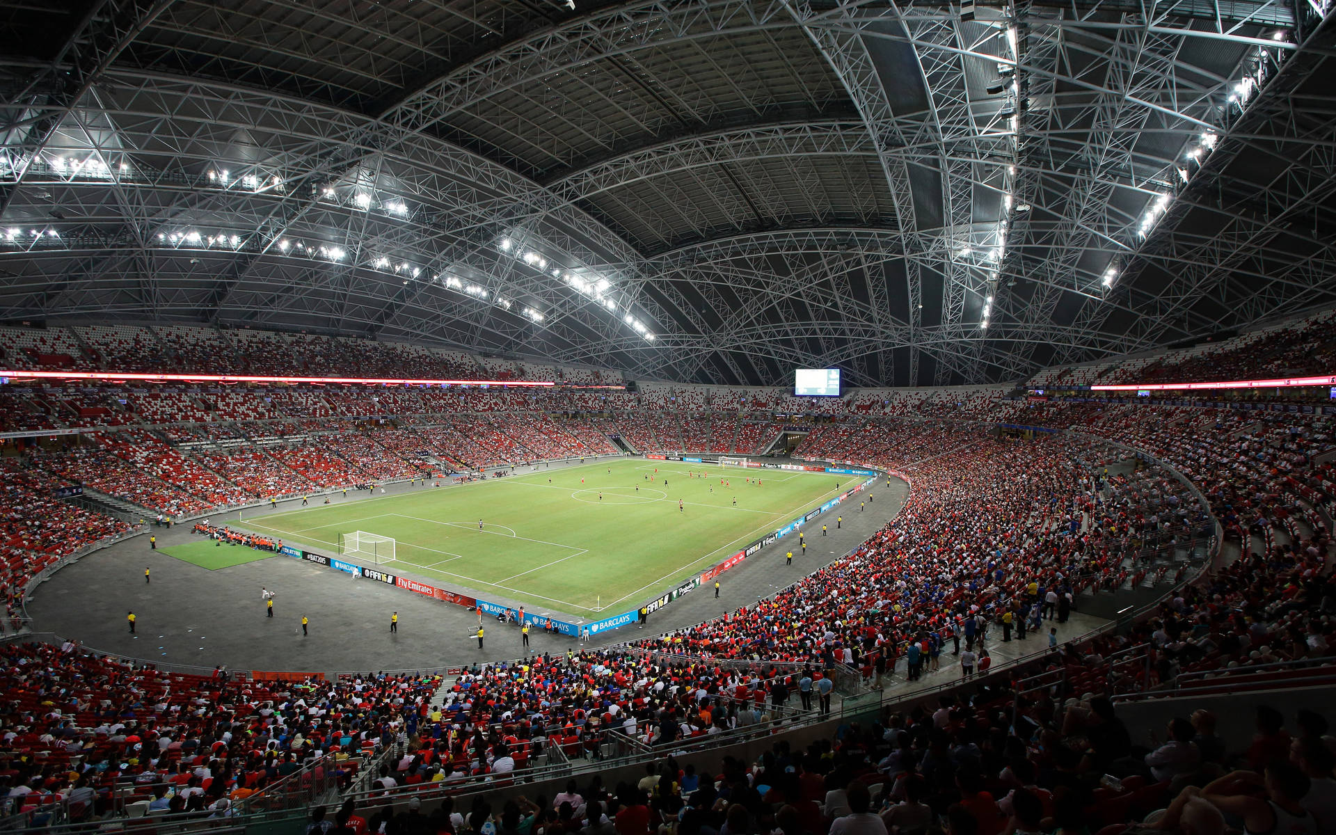 Captivating National Football Stadium In Singapore Background