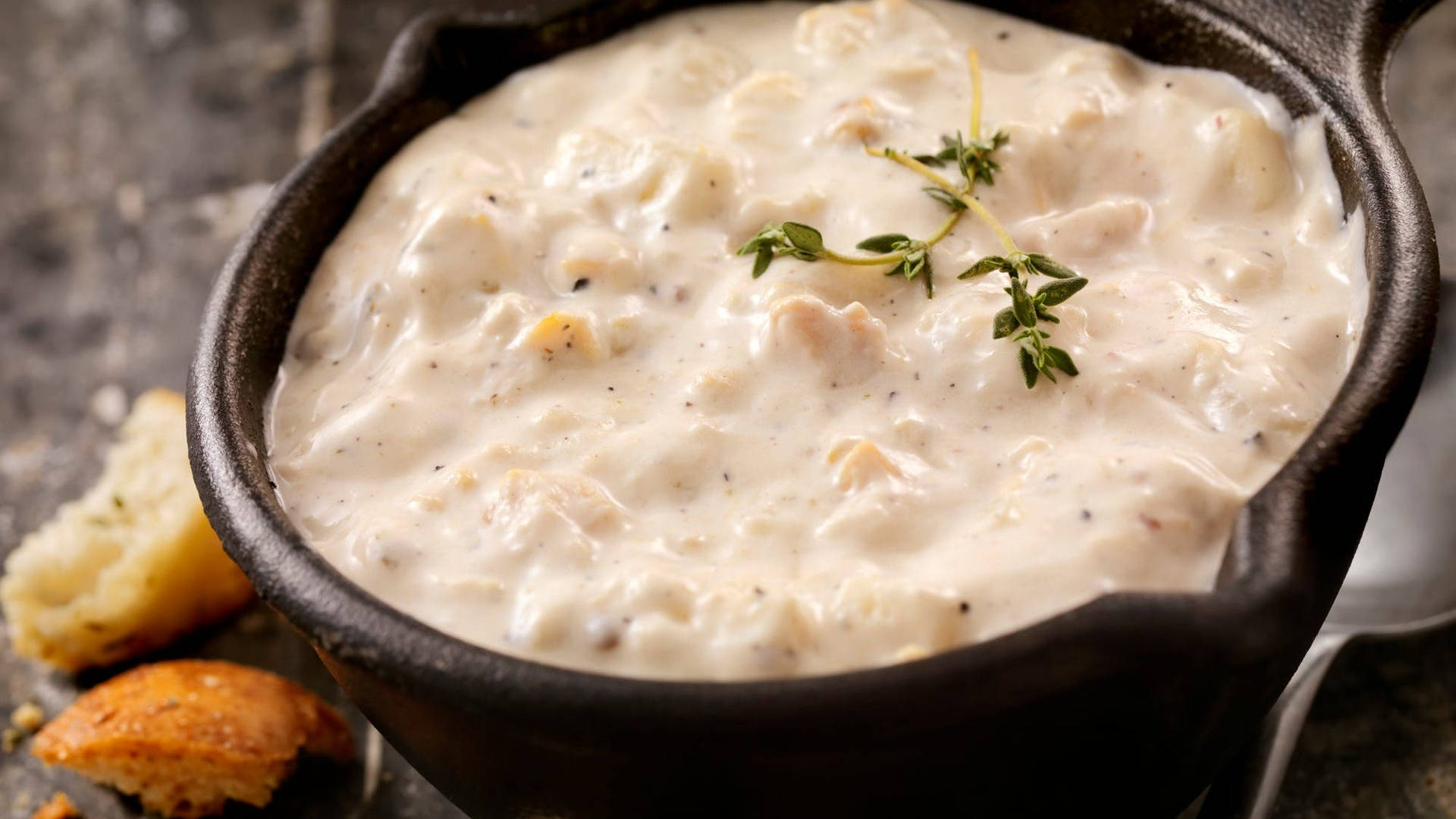 Captivating New England Clam Chowder Background