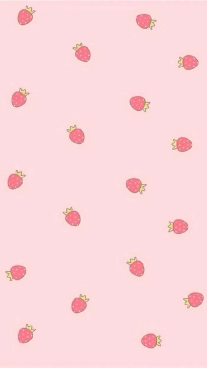 Captivating Pastel Strawberry Art Background