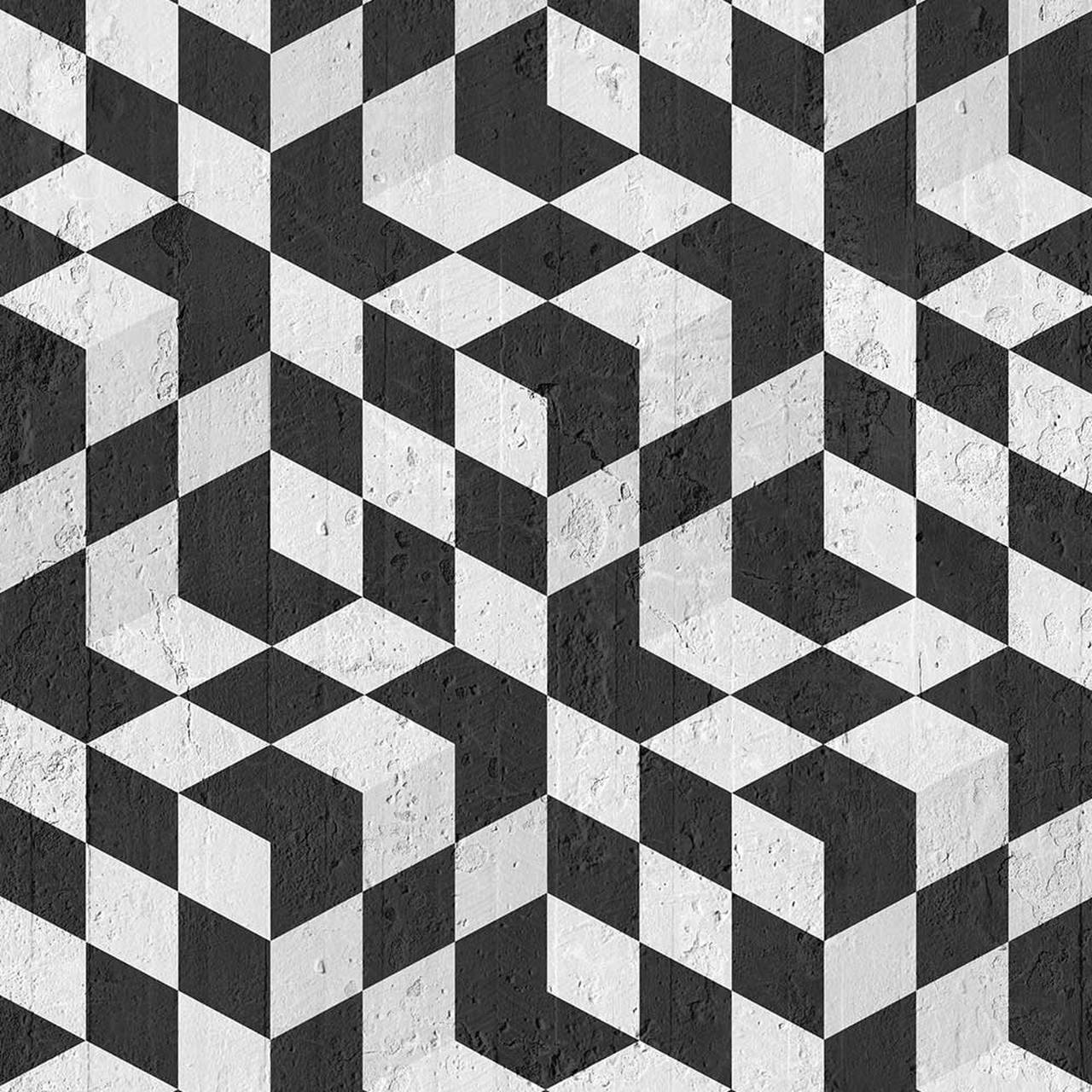 Captivating Pattern Of 3d Black And White Squares Background