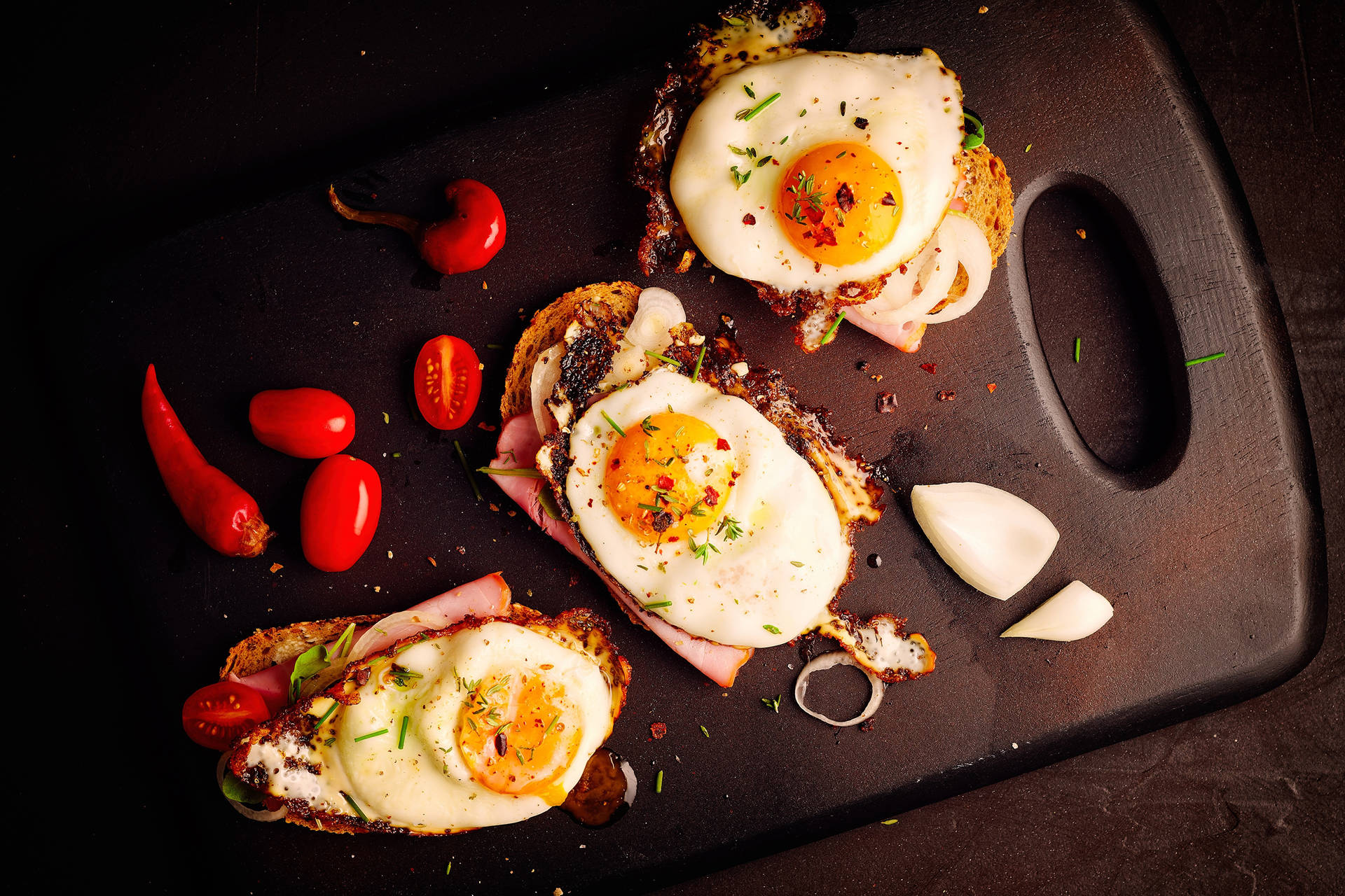 Captivating Picture Of Gourmet Steak Tartare Garnished With Egg Yolk Background