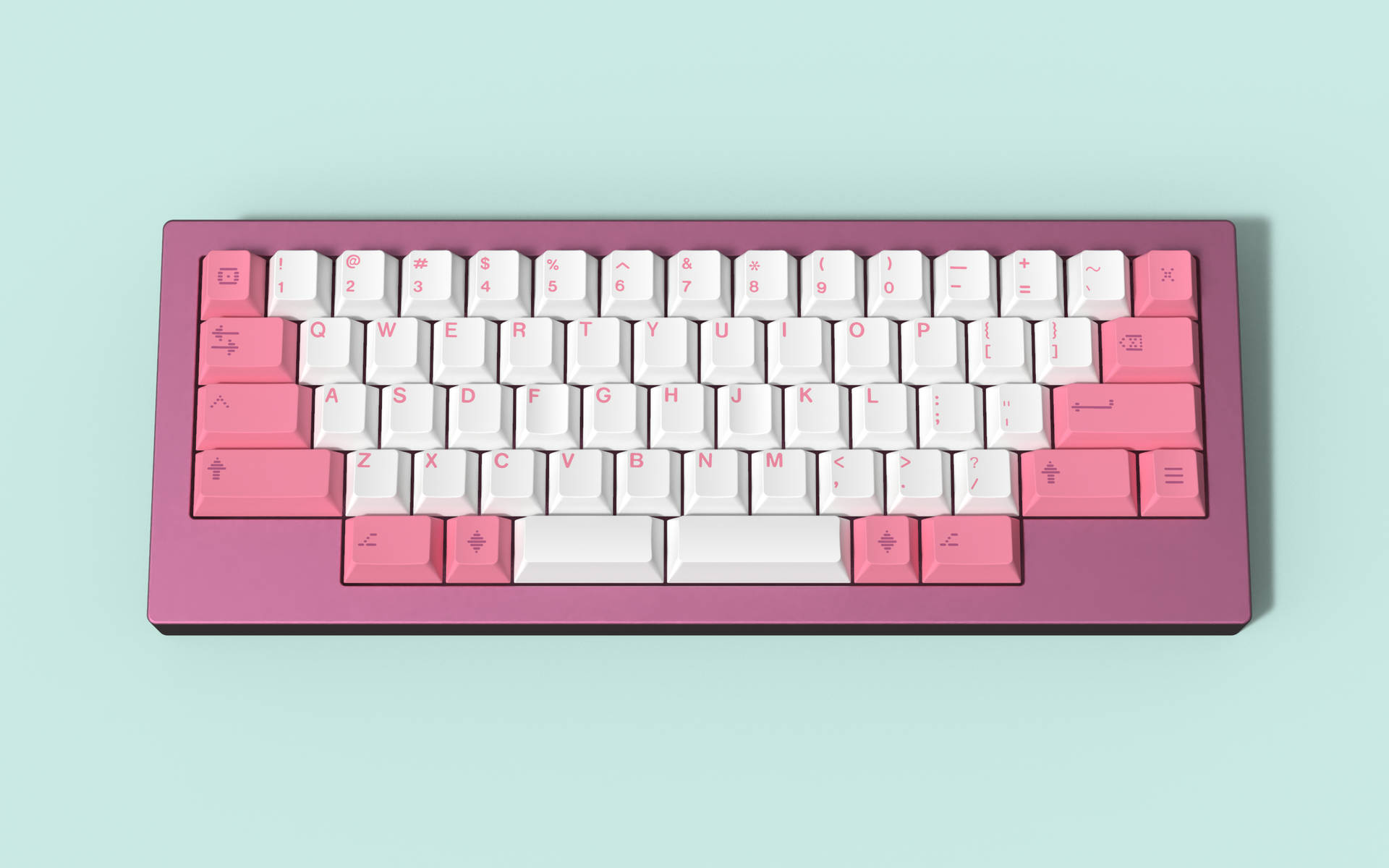 Captivating Pink And White Aesthetic Keyboard