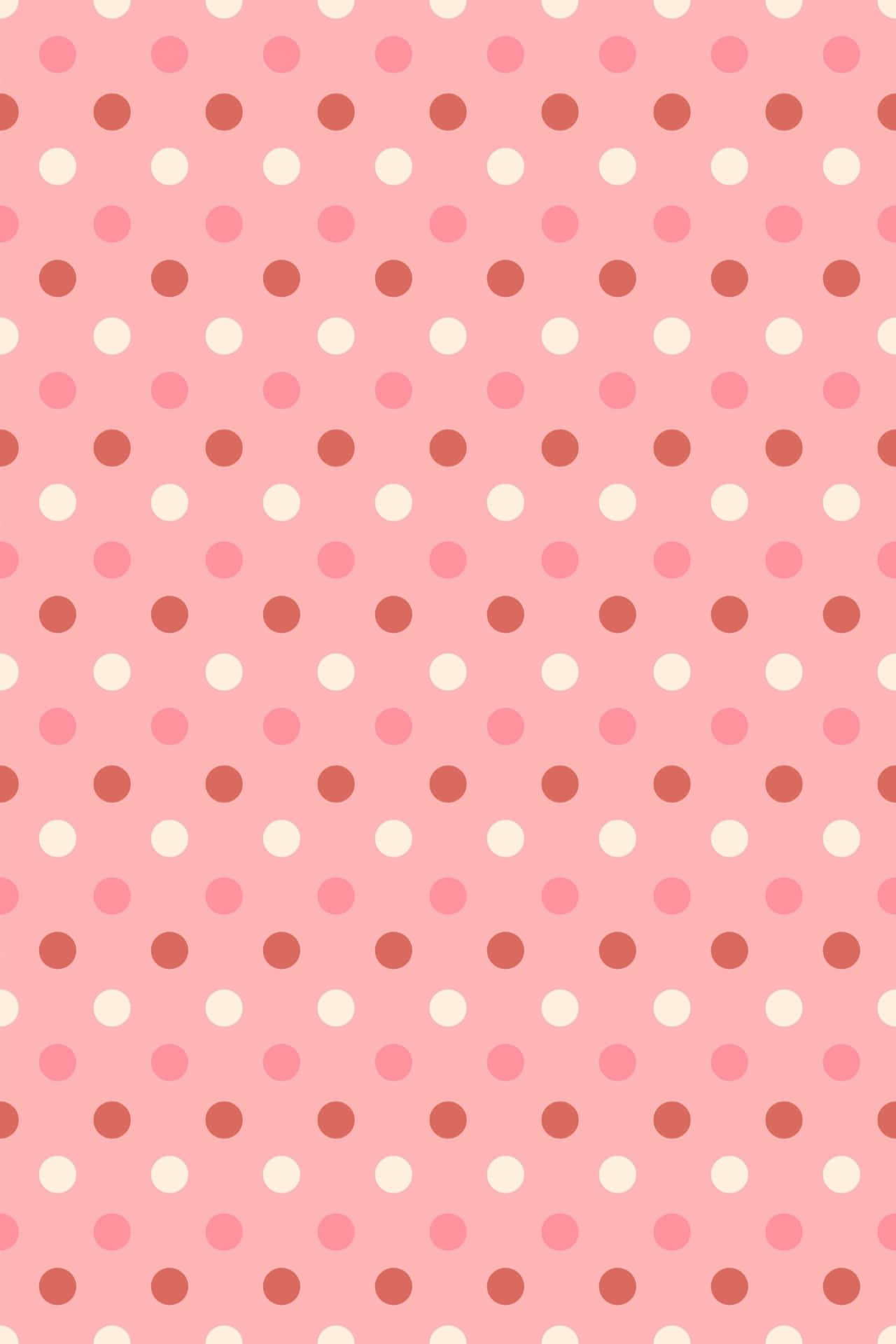 Captivating Pink And White Polka Dot Design Background