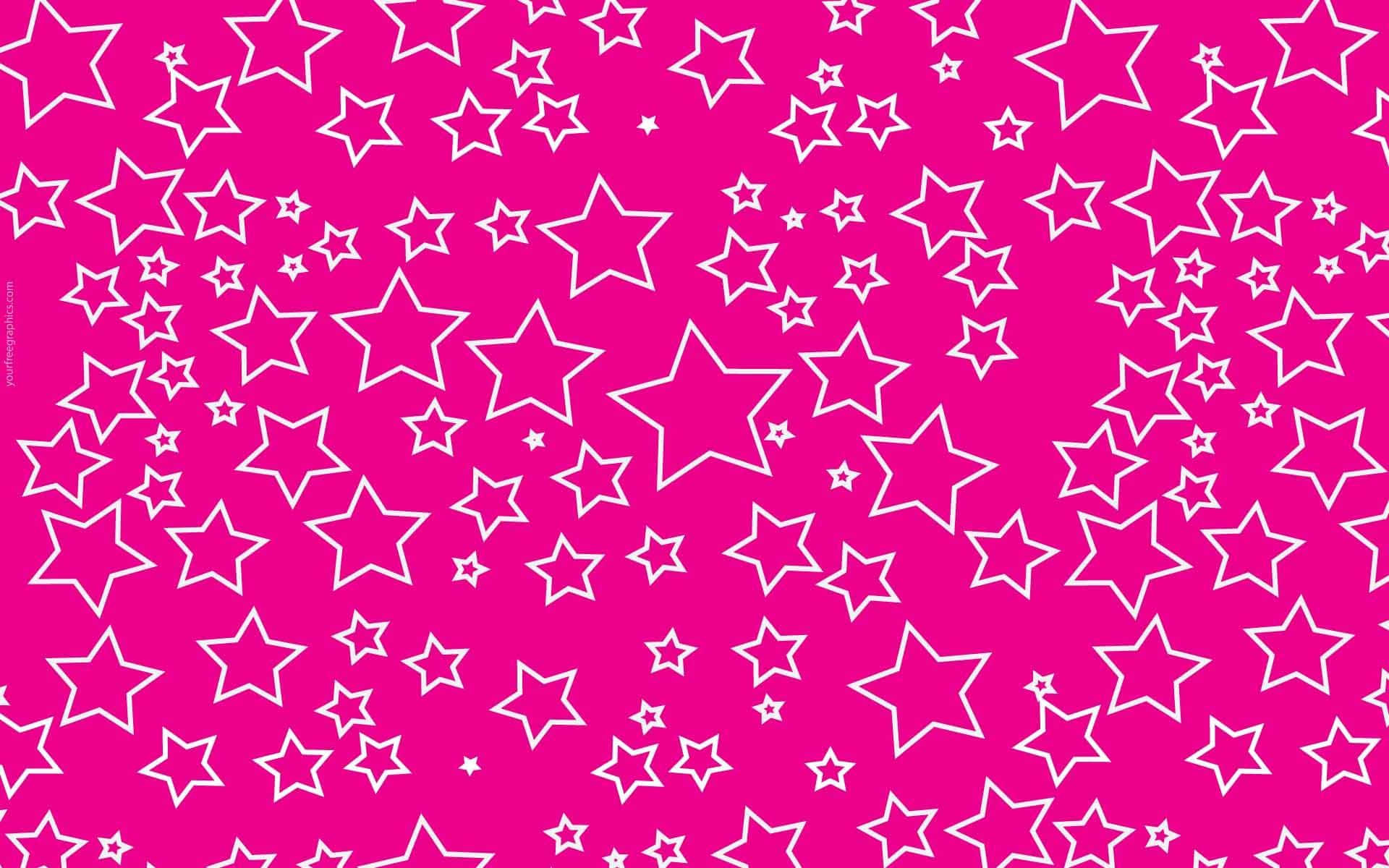 Captivating Pink Stars In The Night Sky
