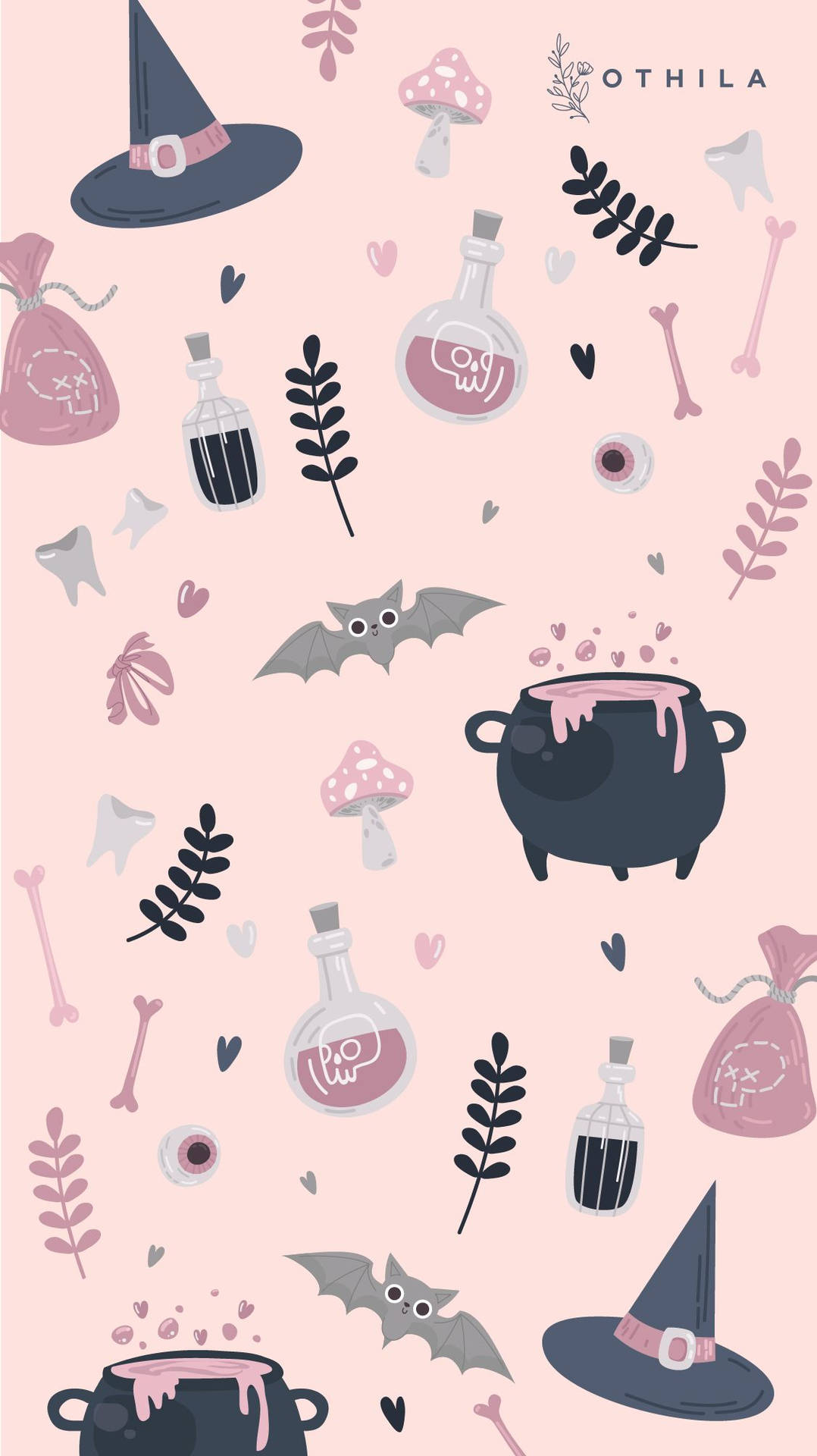 Captivating Pink Witchy Aesthetic Pattern