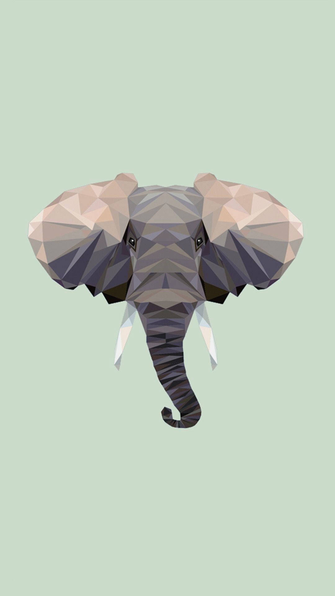 Captivating Polysphere Art Of An Elephant Background