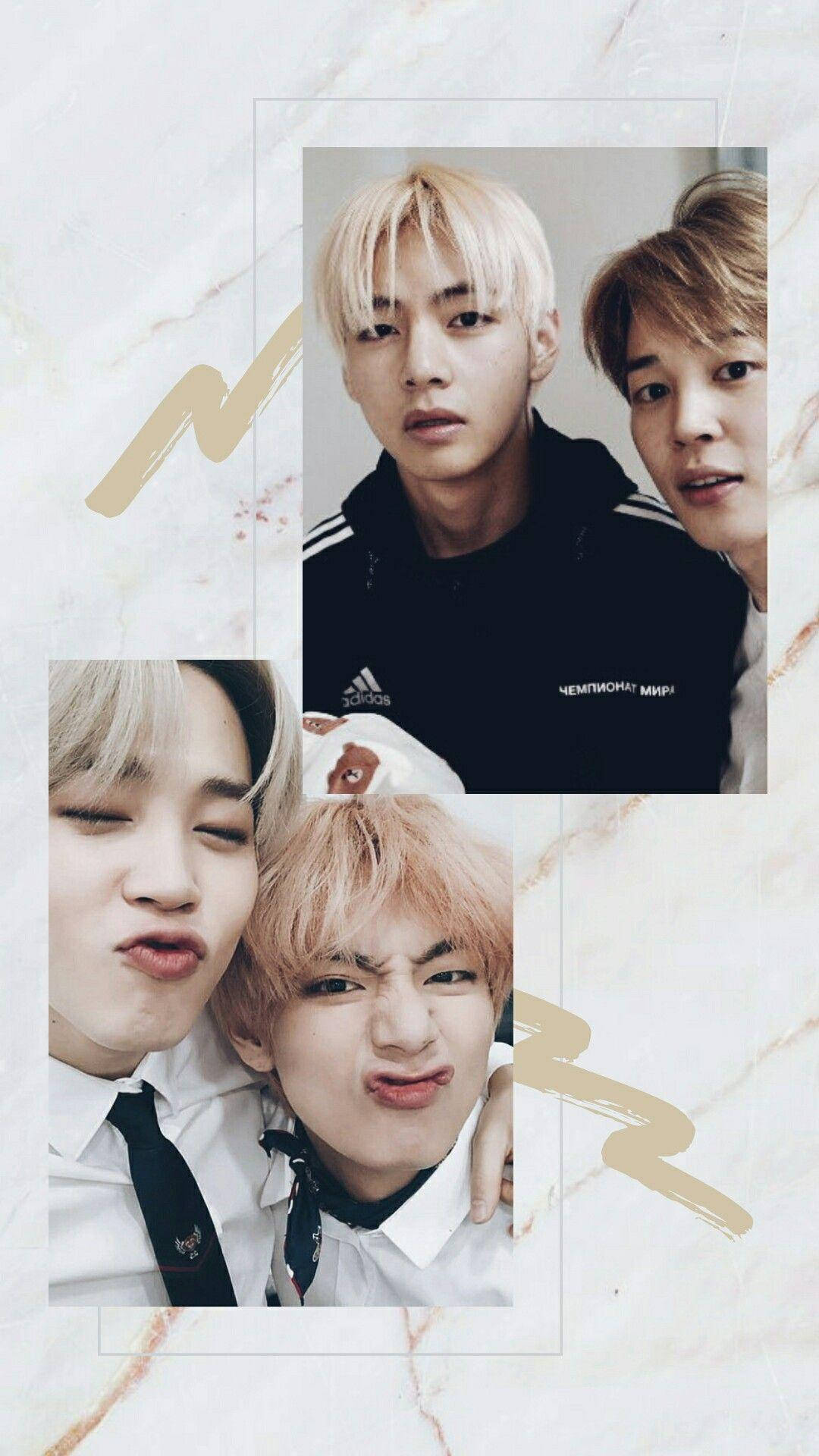 Captivating Portrait Of Vmin Duo Background