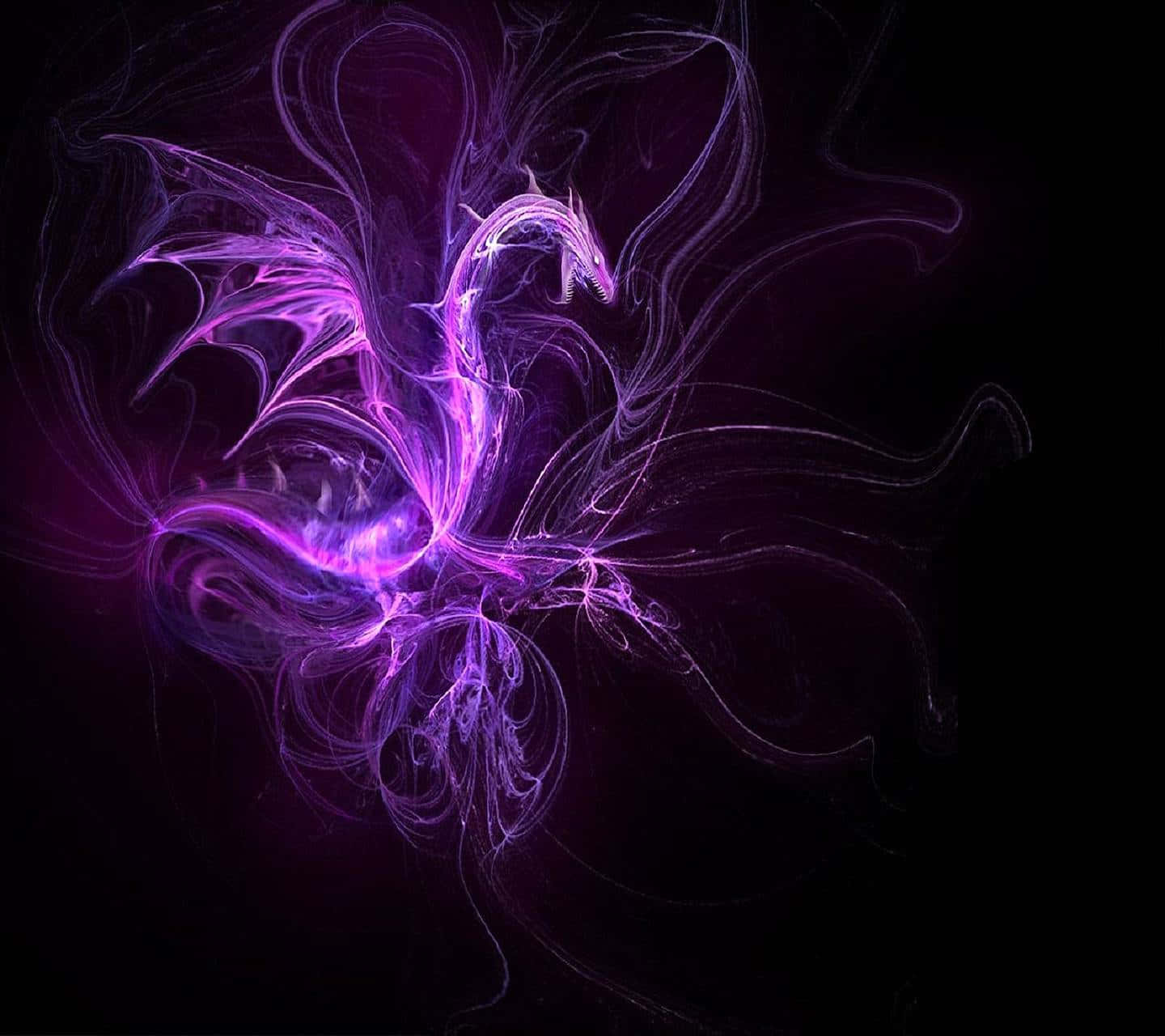 Captivating Purple Dragon Fantasy Art Background