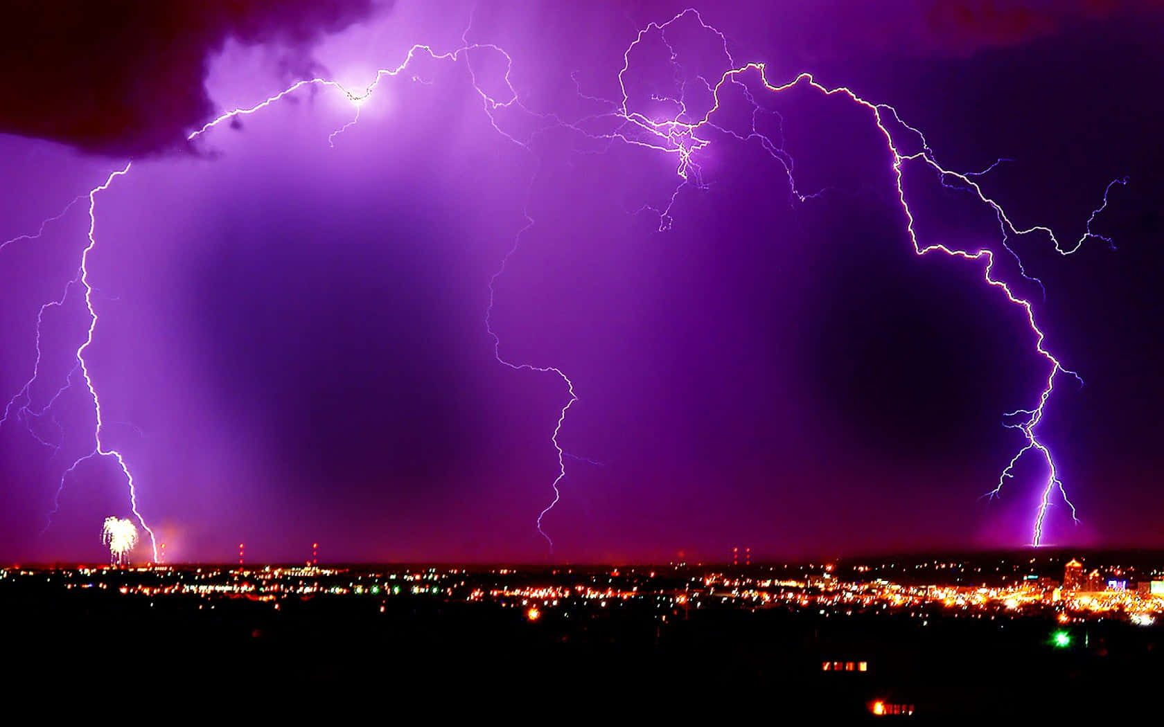 Captivating Purple Lightning