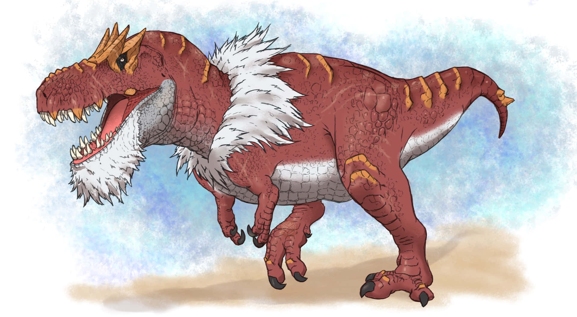 Captivating Realism In Tyrantrum Illustration Background