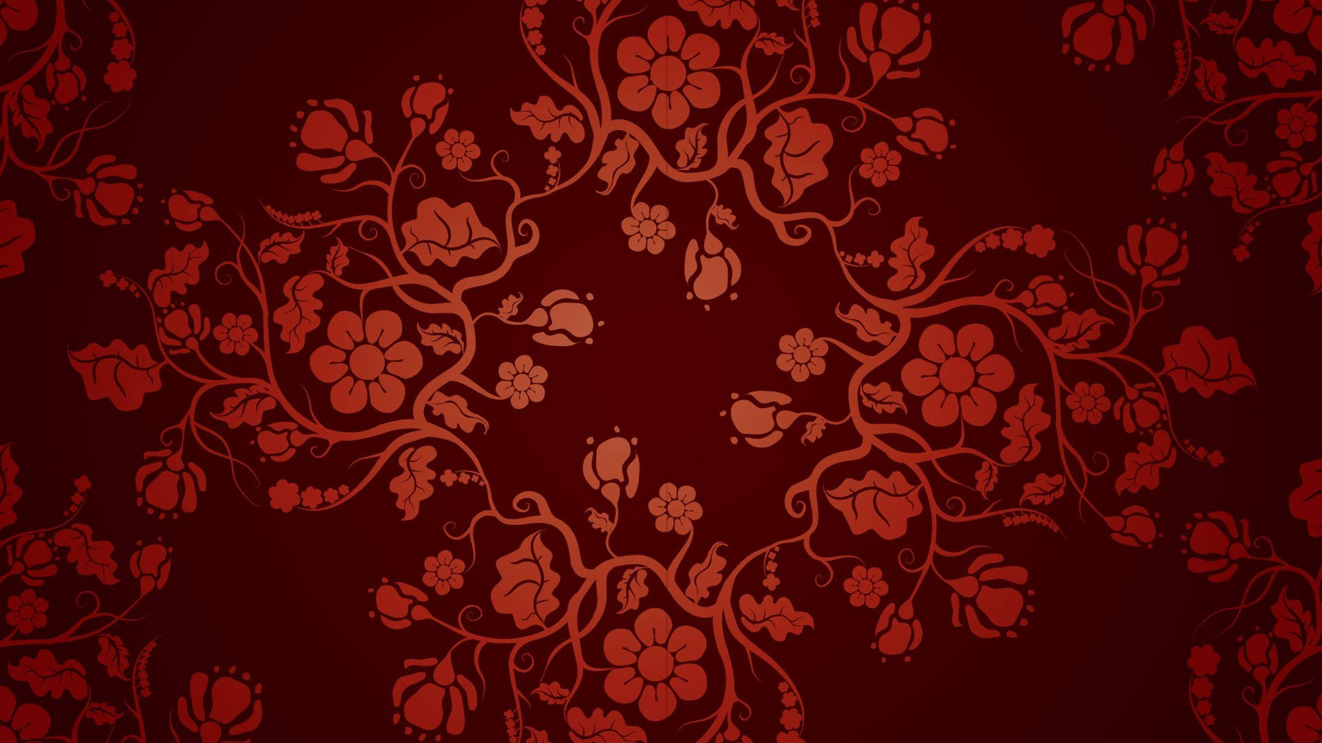 Captivating Red Aesthetic Flower Design Background