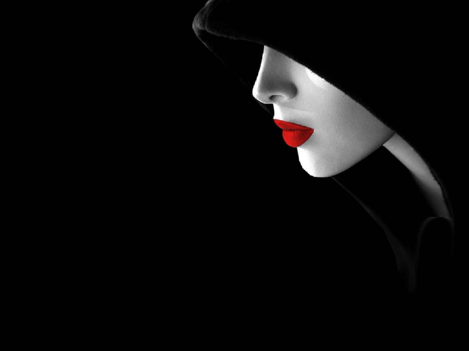 Captivating Red Lips Background