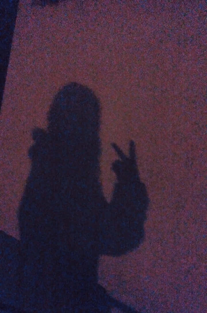 Captivating Shadow Profile Picture With Peace Sign Background