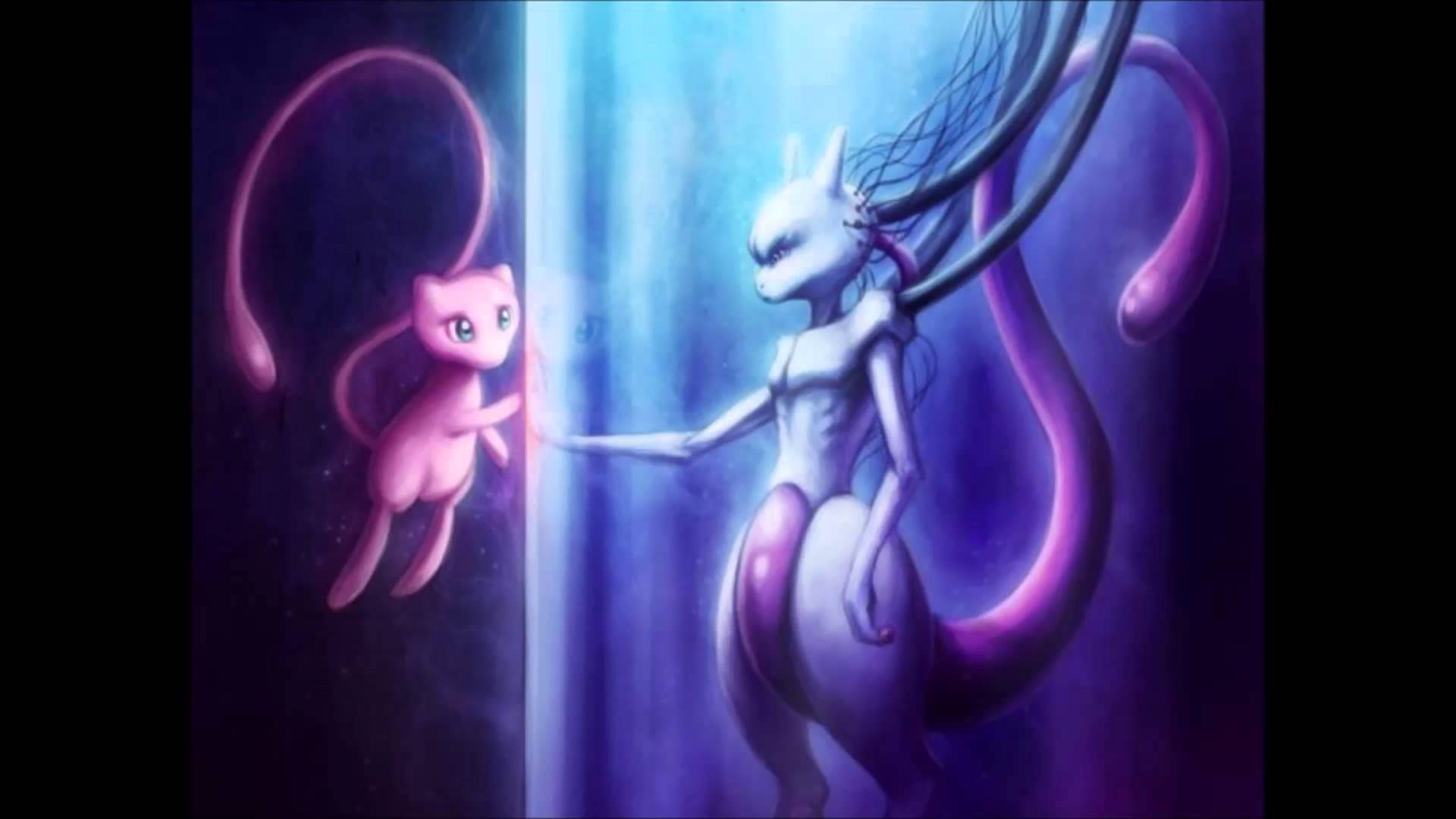 Captivating Shiny Mewtwo Encased In Glass Background