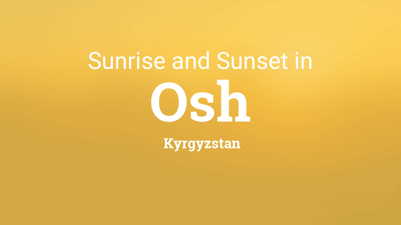 Captivating Sundown In Osh Background