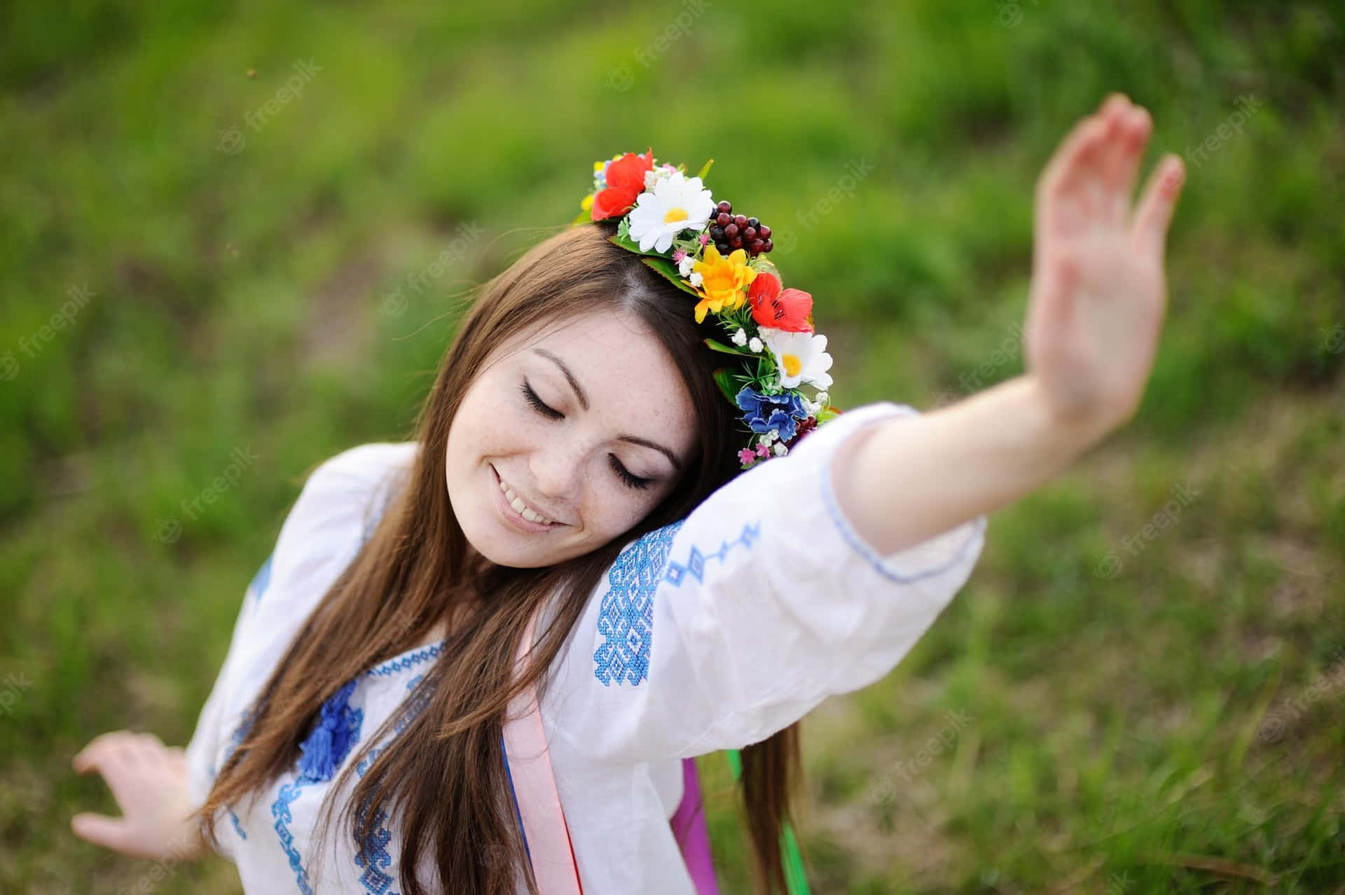 Captivating Ukrainian Girl Background