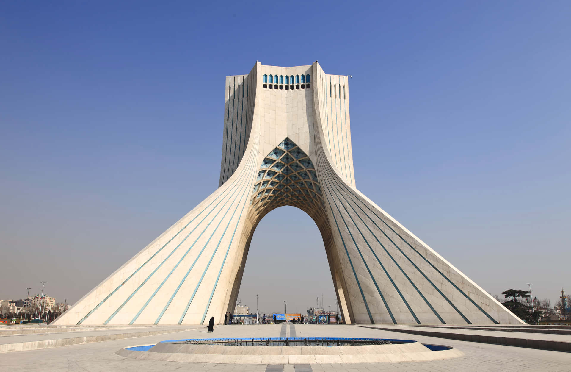 Captivating View Of Azadi Tower In Tehran, Iran Background