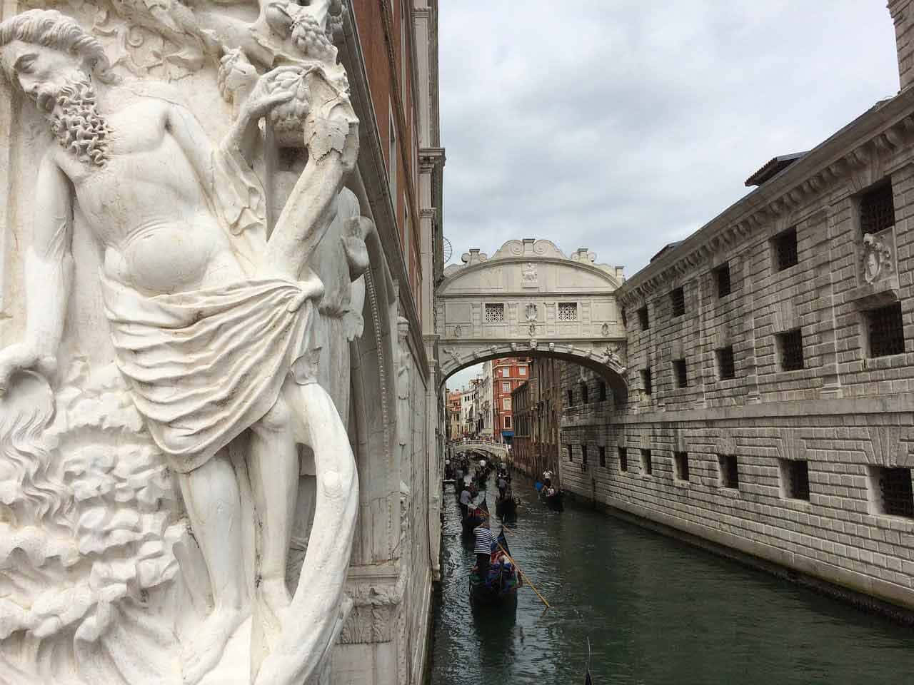 Captivating View Of Bridge Of Sighs At Twilight Background
