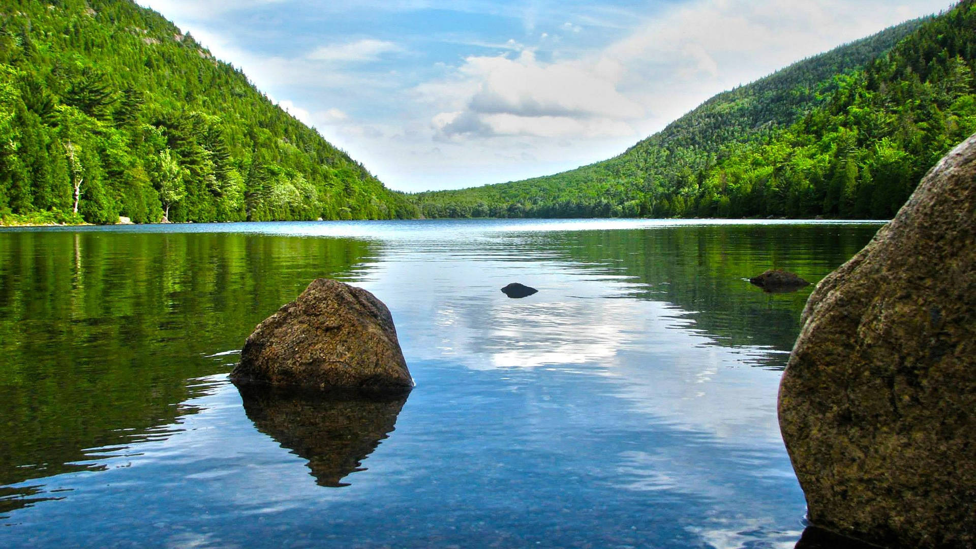 Captivating View Of Bubble Pond In Acadia National Park