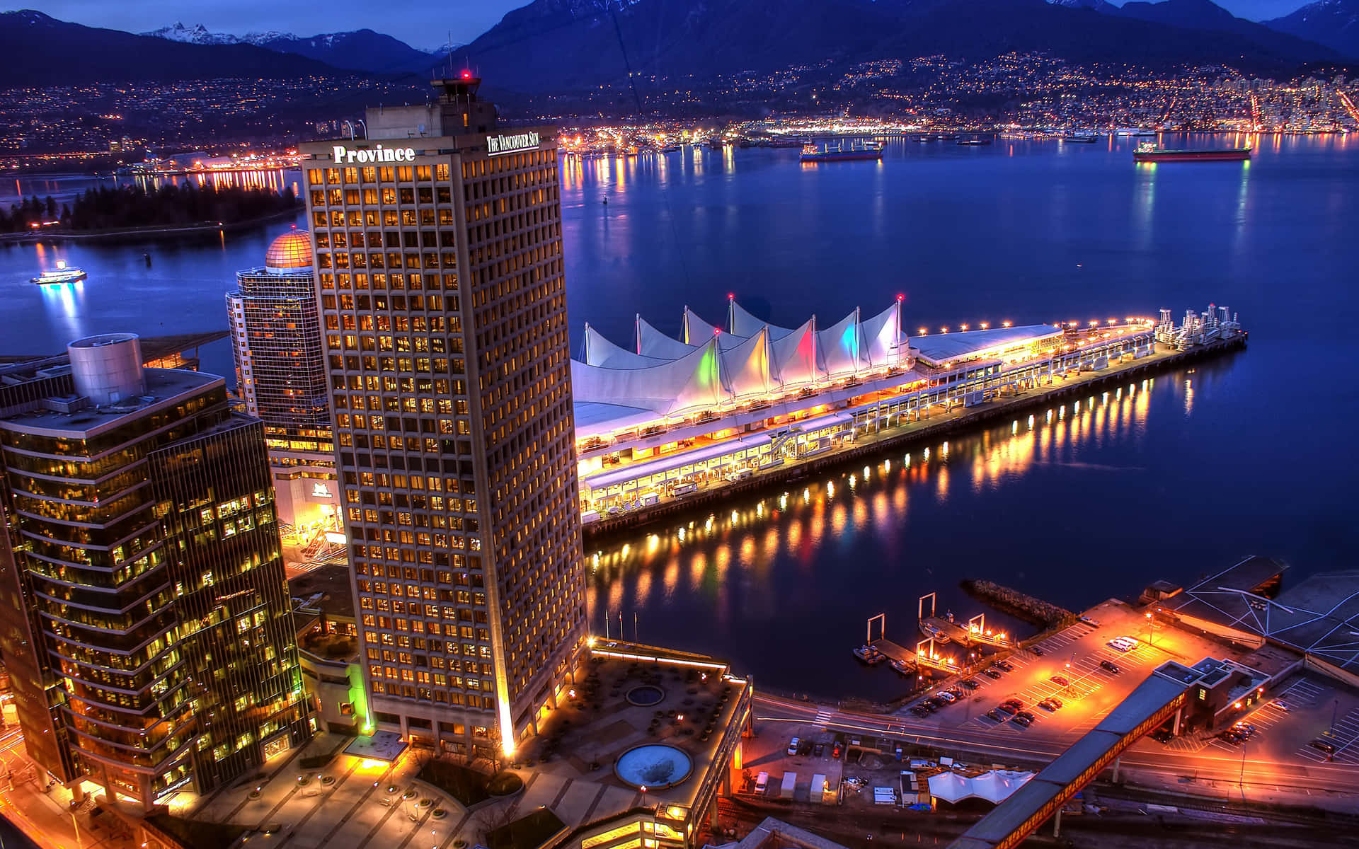 Captivating View Of Canada Place Background