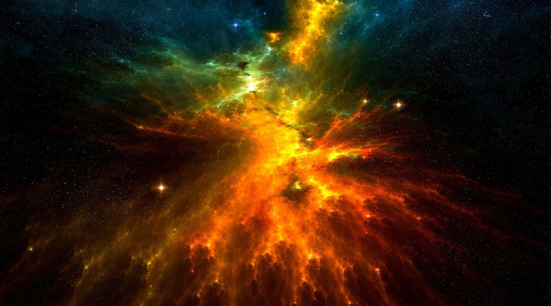 Captivating View Of Colorful Space Nebula Background
