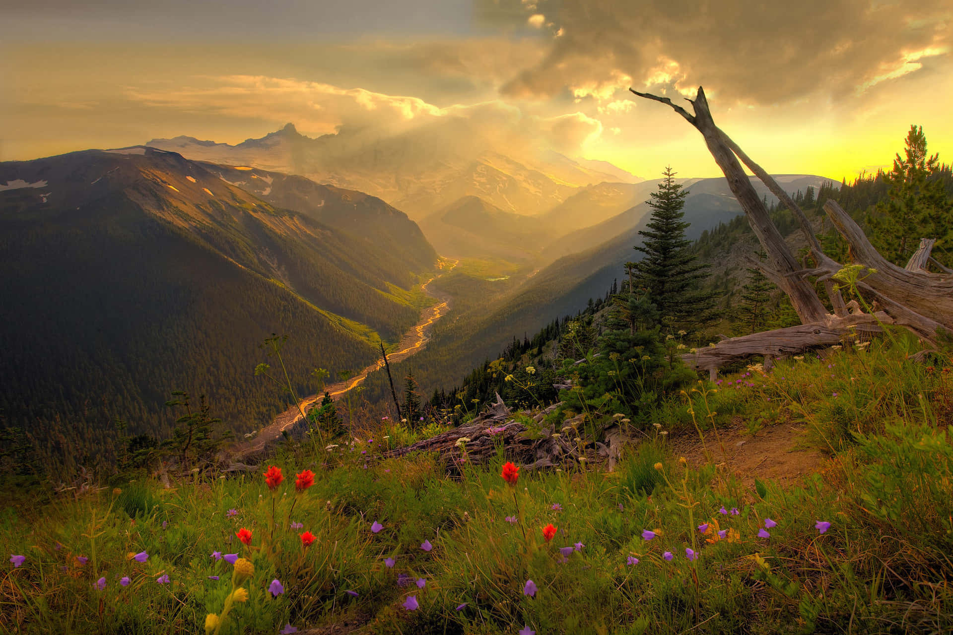 Captivating View Of Mountains Against The Clear Blue Sky