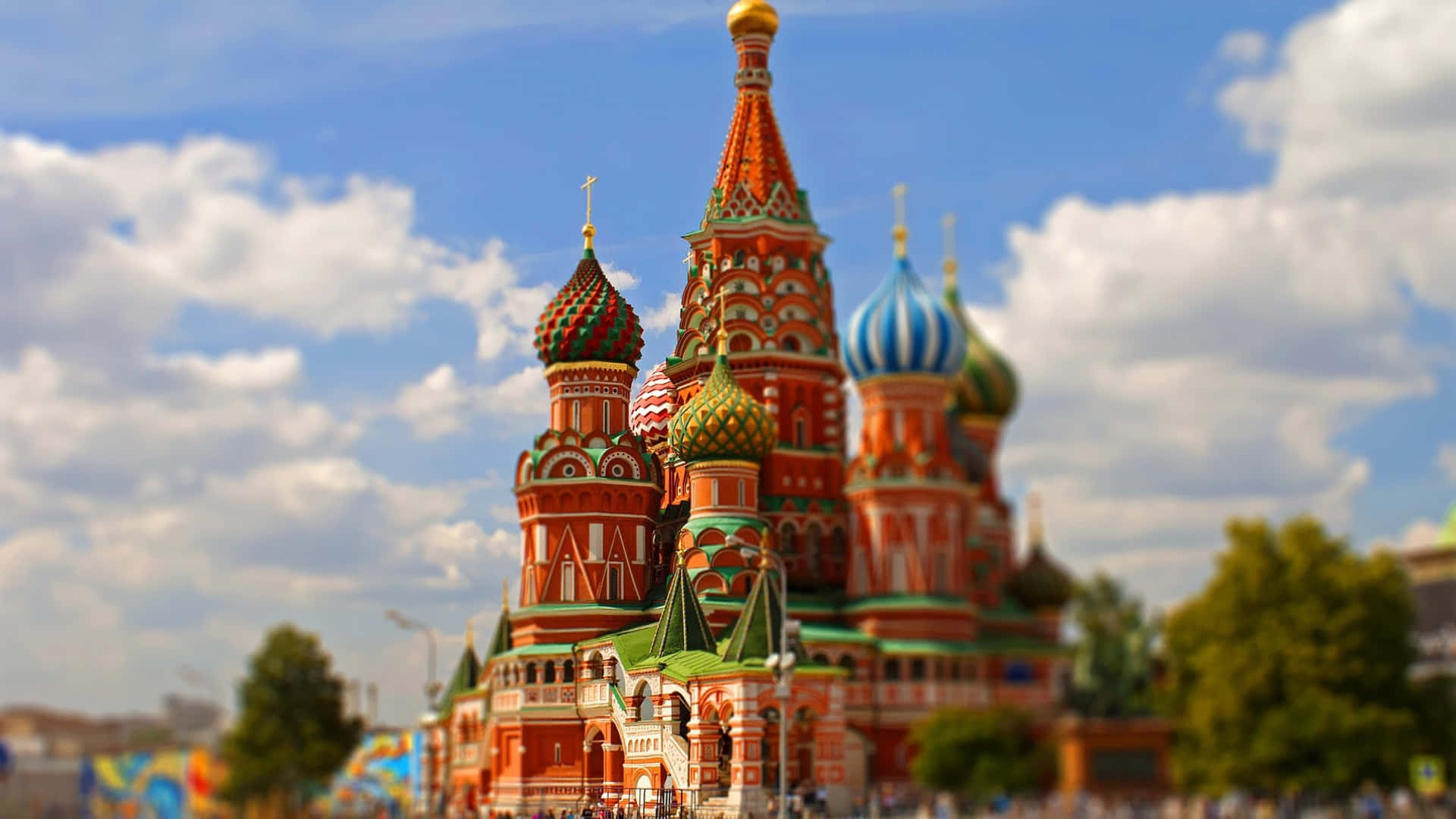 Captivating View Of Saint Basil's Cathedral, Moscow Background