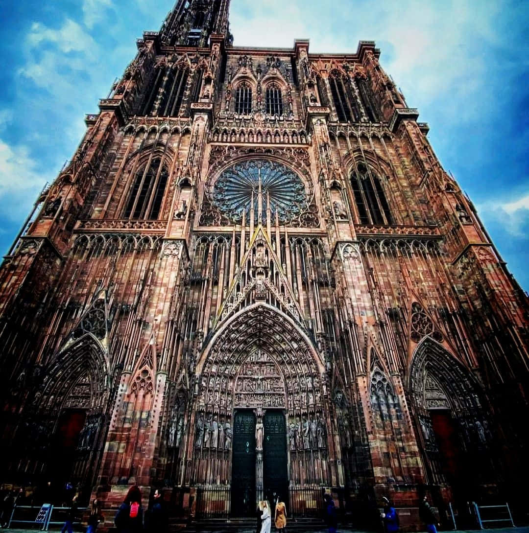Captivating View Of Strasbourg Cathedral, France Background